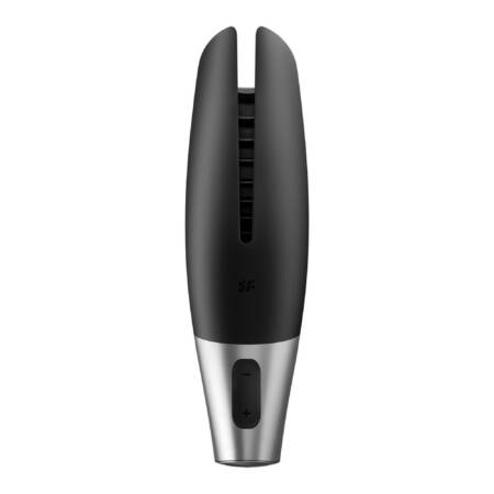 Masturbator wibracyjny Satisfyer Power silikonowy czarny srebrny USB