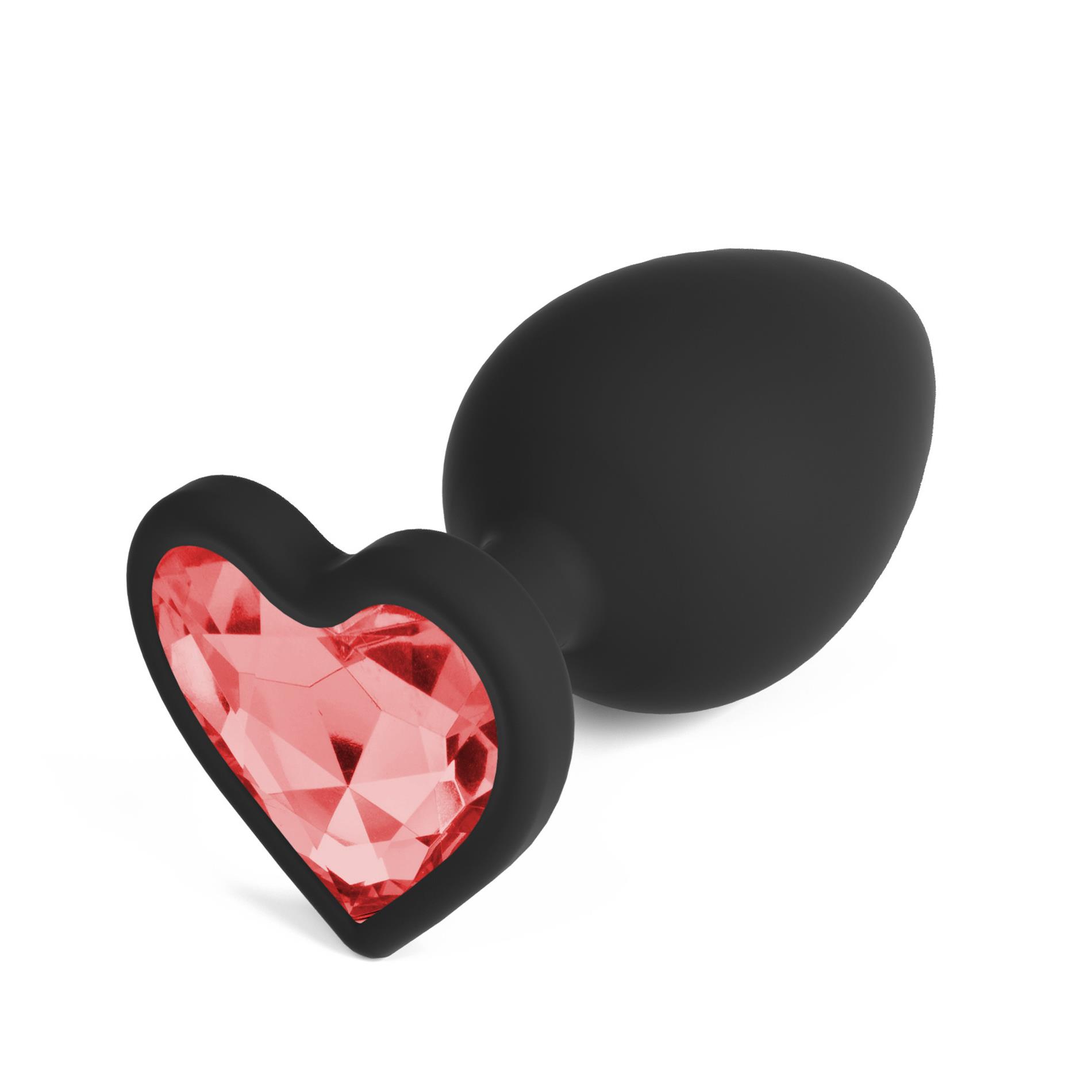 Korek analny Crushious Cuore regularny z wymiennymi kryształkami 8cm - obrazek 4