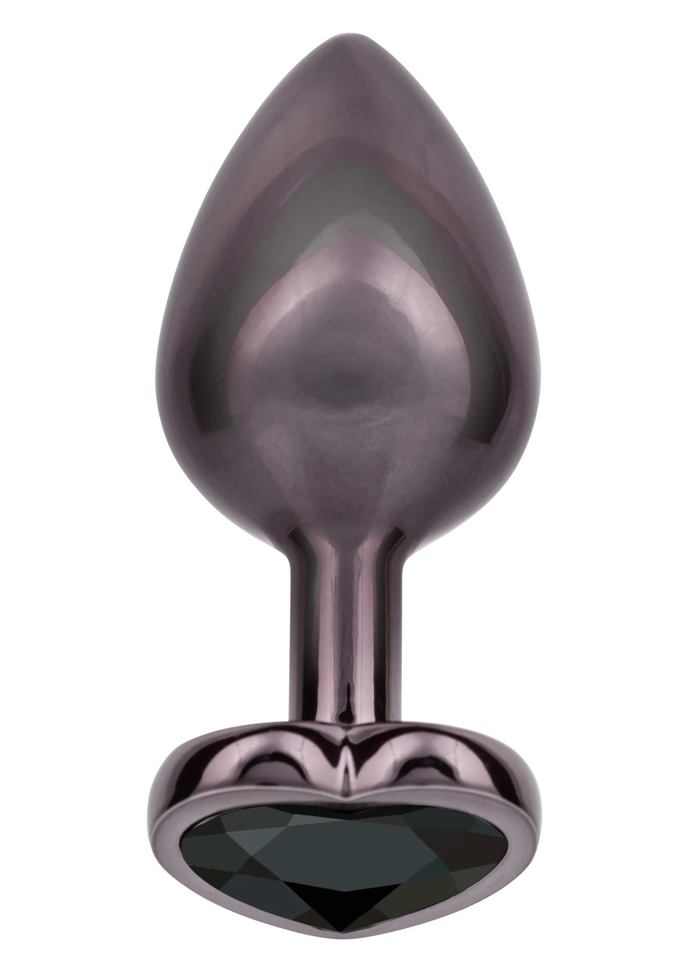 Korek analny Diamond Heart Large Calexotics srebrny 7 cm - obrazek 5