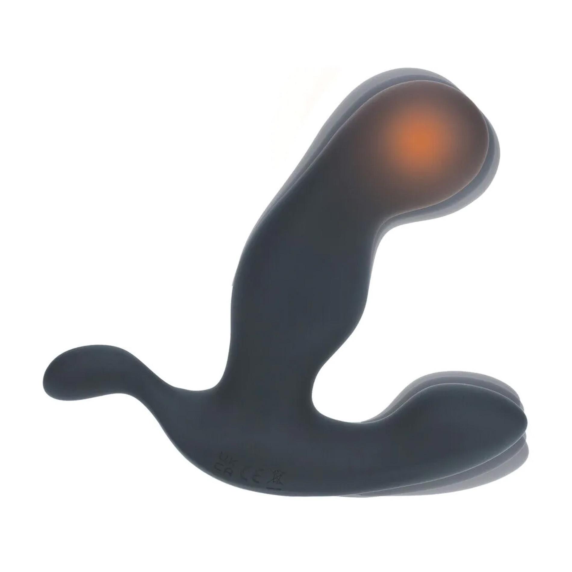 Stymulator prostaty Levelz podgrzewany wibrujący silikonowy czarny - obrazek 4