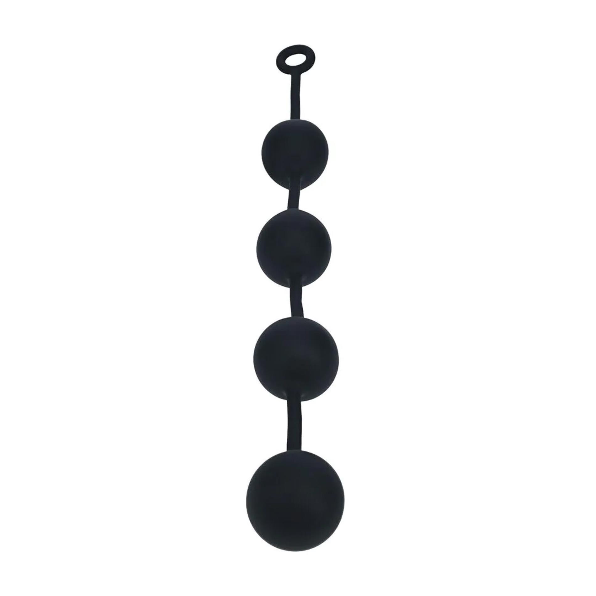 Kulki analne silikonowe Levelz XXL 6 cm czarny - obrazek 3