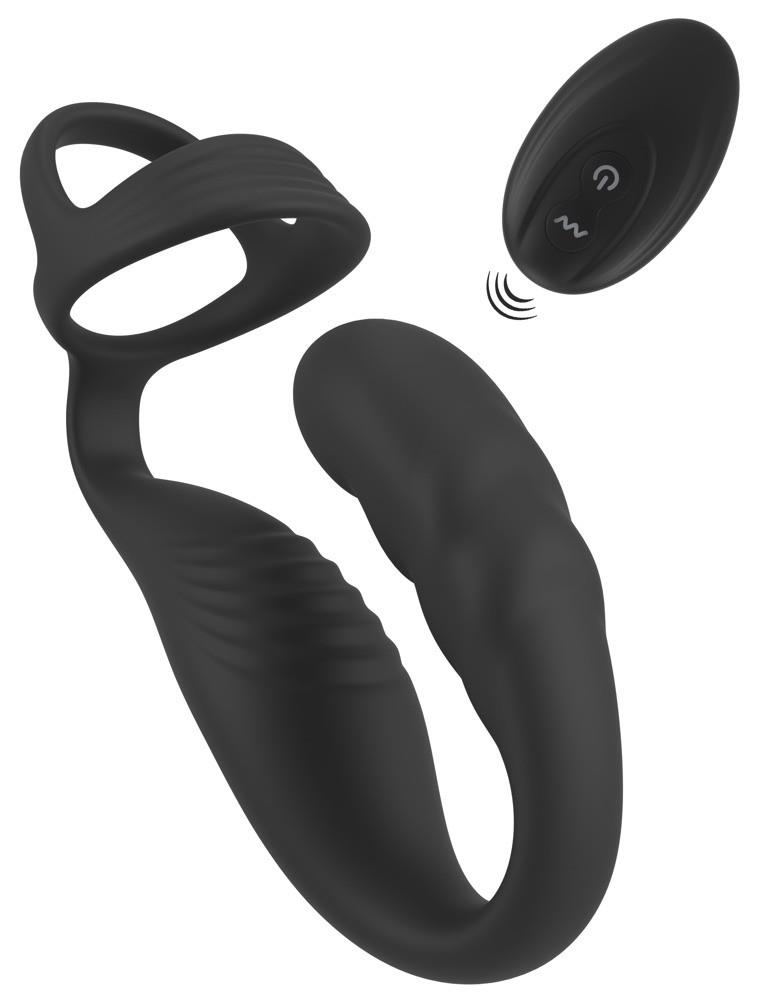 Pierścień erekcyjny Rebel z wibrującym korkiem prostaty USB - obrazek 2