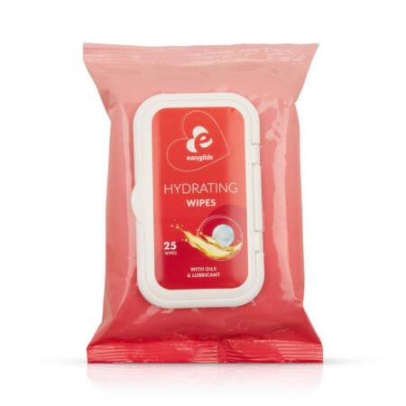 Chusteczki nawilżające EasyGlide z lubrykantem i olejami 25 sztuk