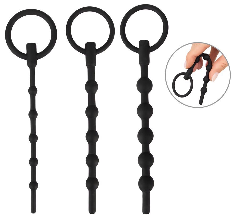 Zestaw 3 silikonowych penis plugów Penisplug 16 cm - obrazek 2
