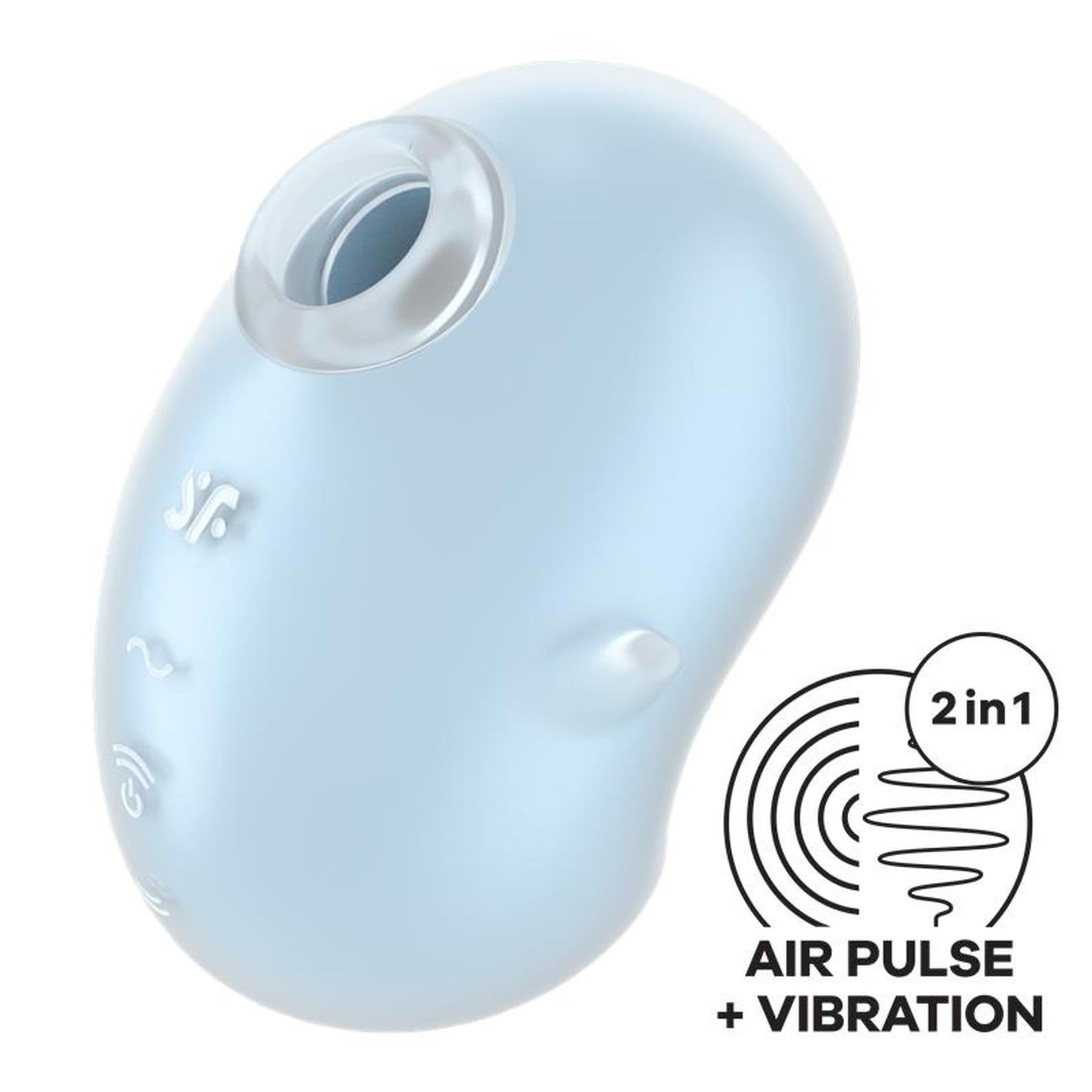 Stymulator łechtaczki Satisfyer Cutie Ghost niebieski USB wodoodporny - obrazek 3