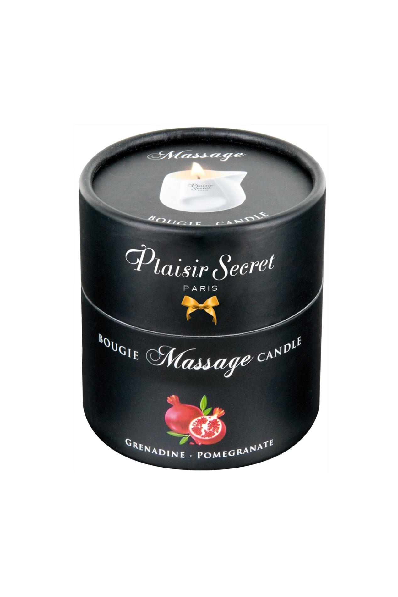 Świeca do masażu Plaisir Secret granat 80 ml