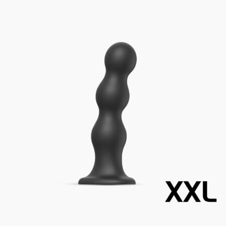 Dildo plug z kulkami Strap on me czarny XXL