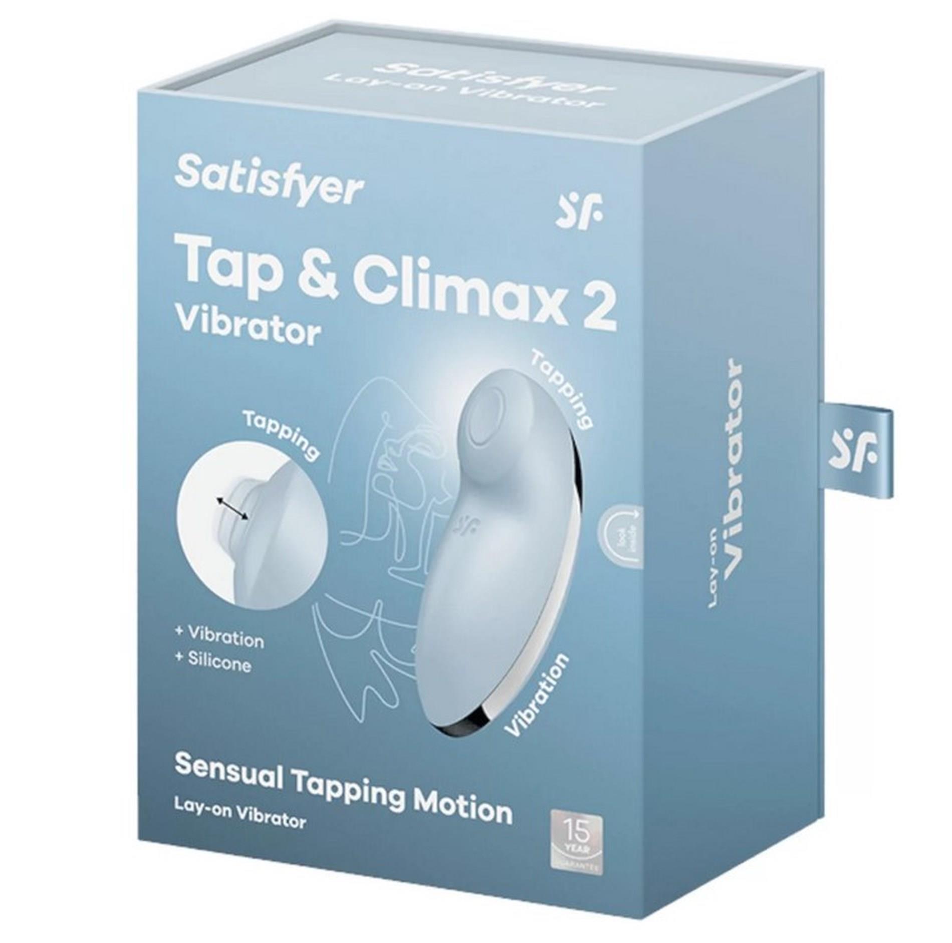 Stymulator łechtaczki z stukaniem Satisfyer Tap Climax 2 niebieski USB - obrazek 2