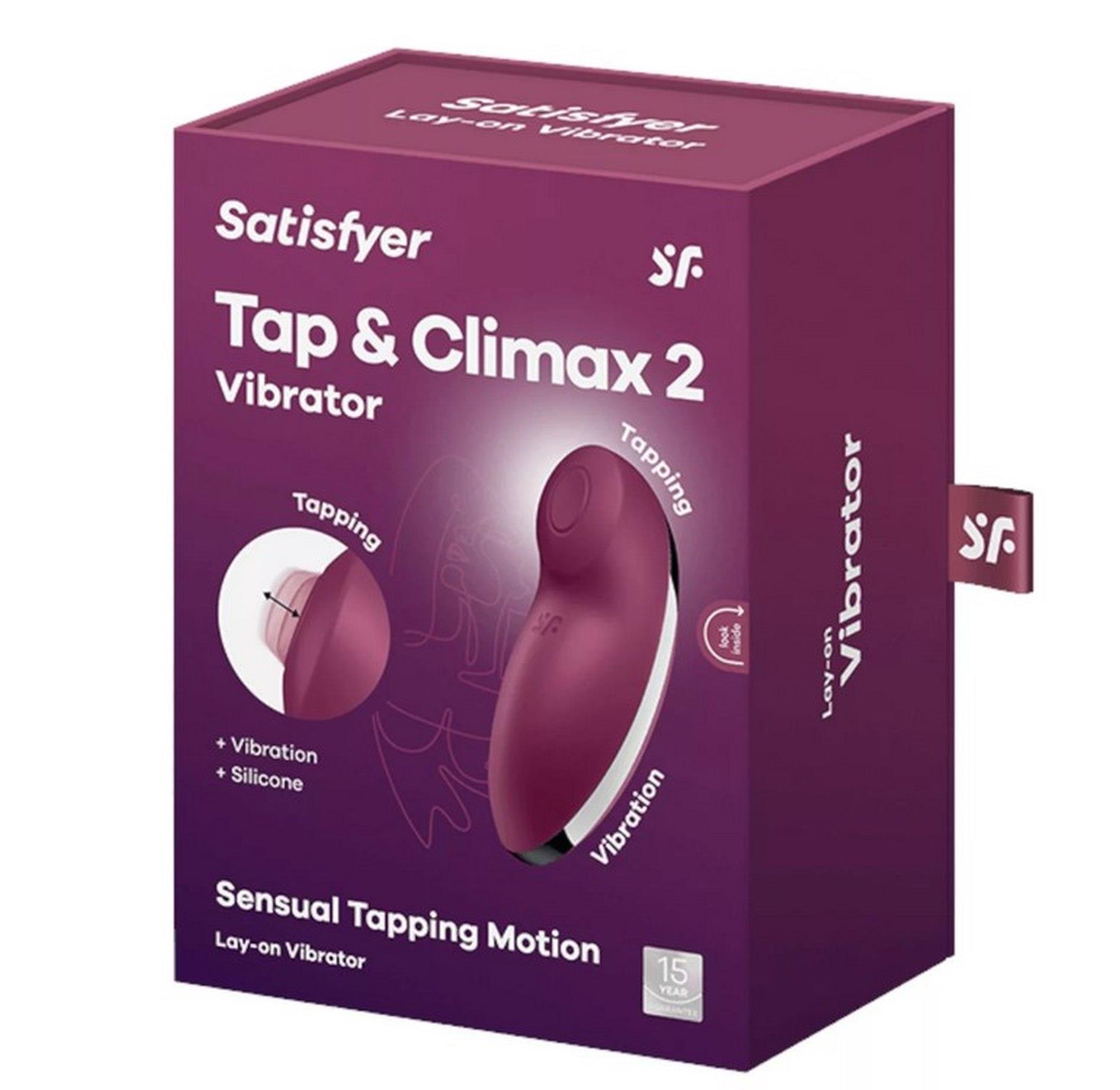 Stymulator łechtaczki Satisfyer Tap Climax 2 czerwony USB - obrazek 3