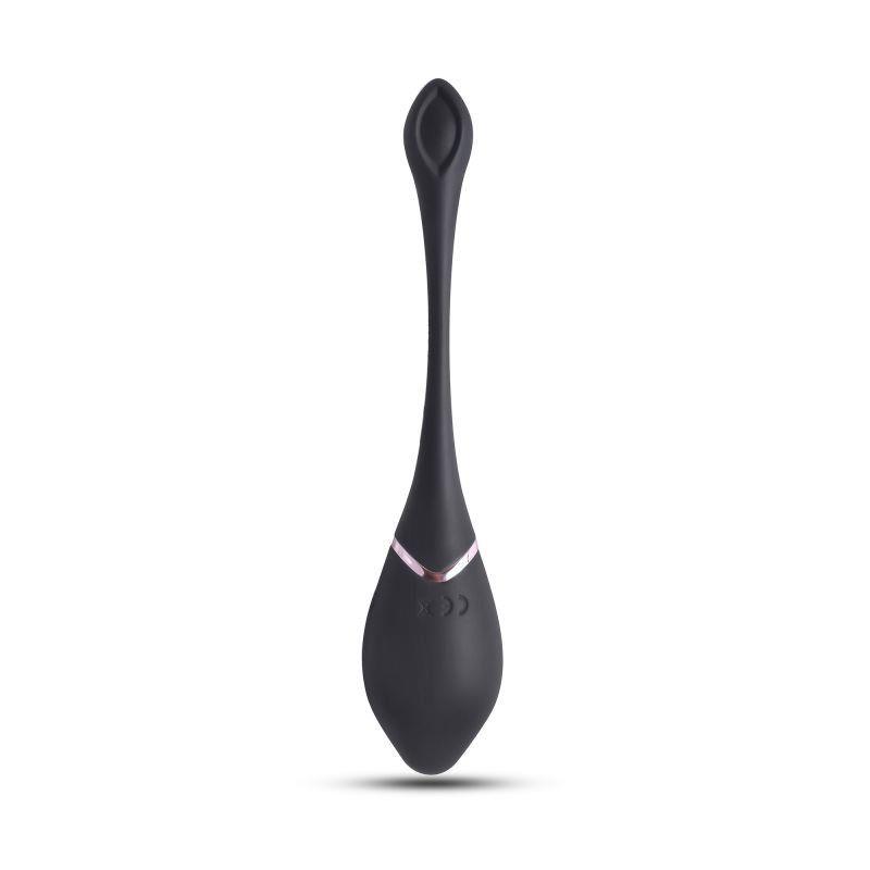 Jajko wibrujące Toyz4lovers silikonowe czarne z pilotem 17 cm - obrazek 4
