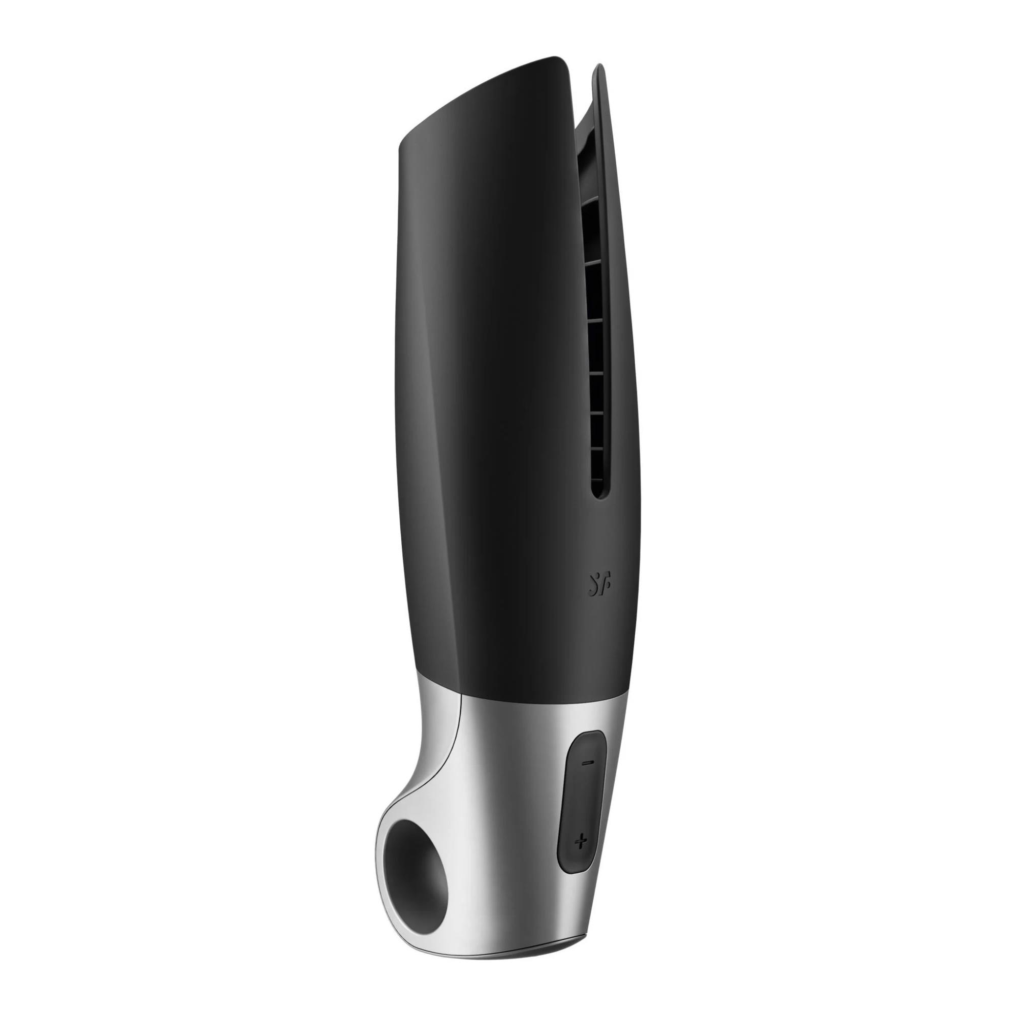 Masturbator wibracyjny Satisfyer Power silikonowy czarny srebrny USB - obrazek 4