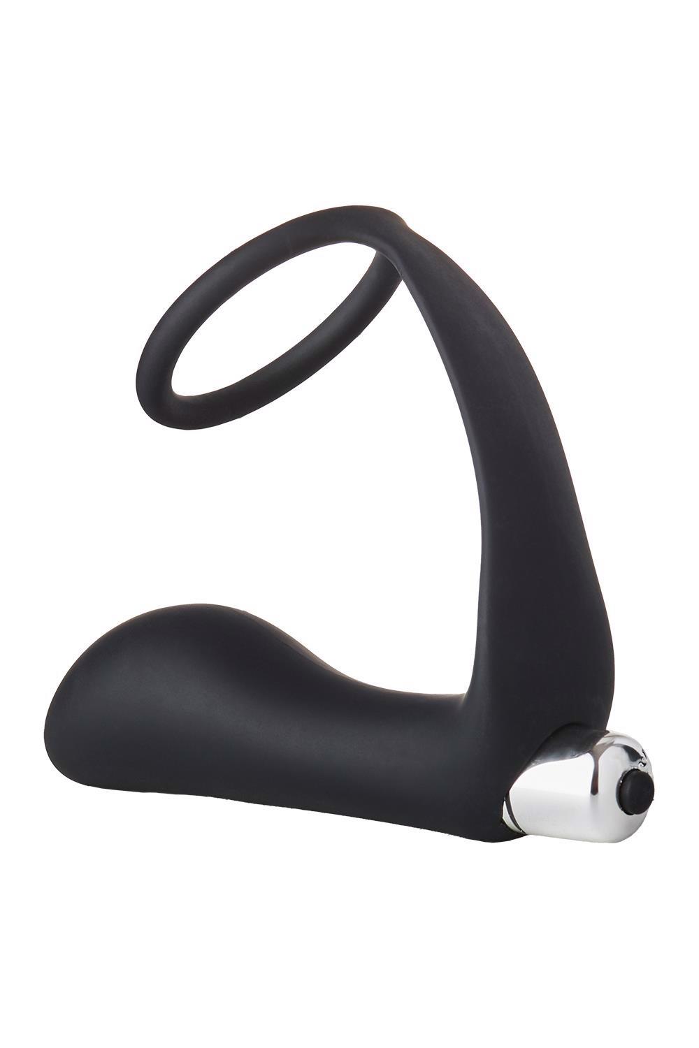 FANTASSTIC VIBRATING ANAL PLUG WITH COCKRING BLACK - obrazek 2