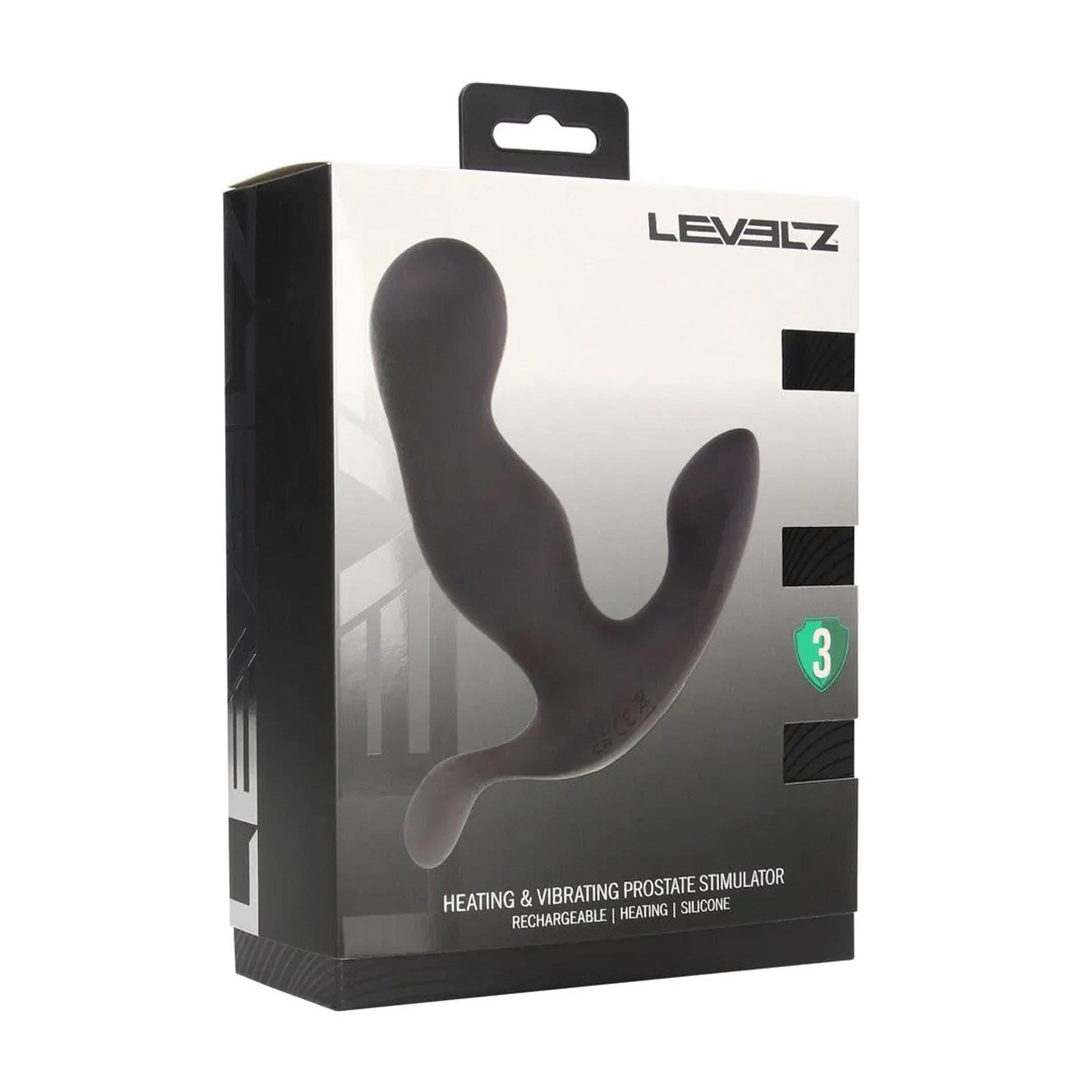 Stymulator prostaty Levelz podgrzewany wibrujący silikonowy czarny - obrazek 3