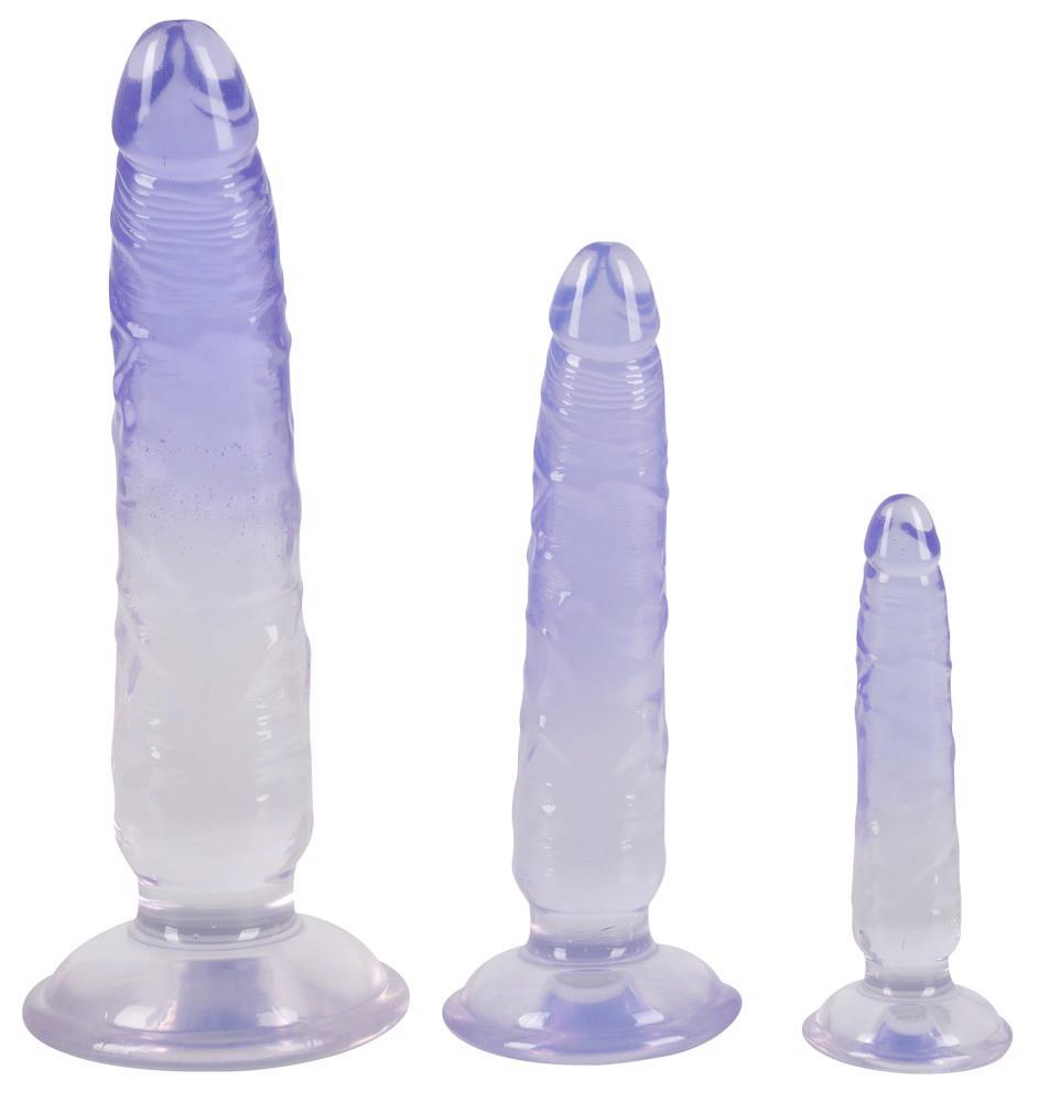 Zestaw dildo analnych Crystal 3 sztuki PVC - obrazek 2