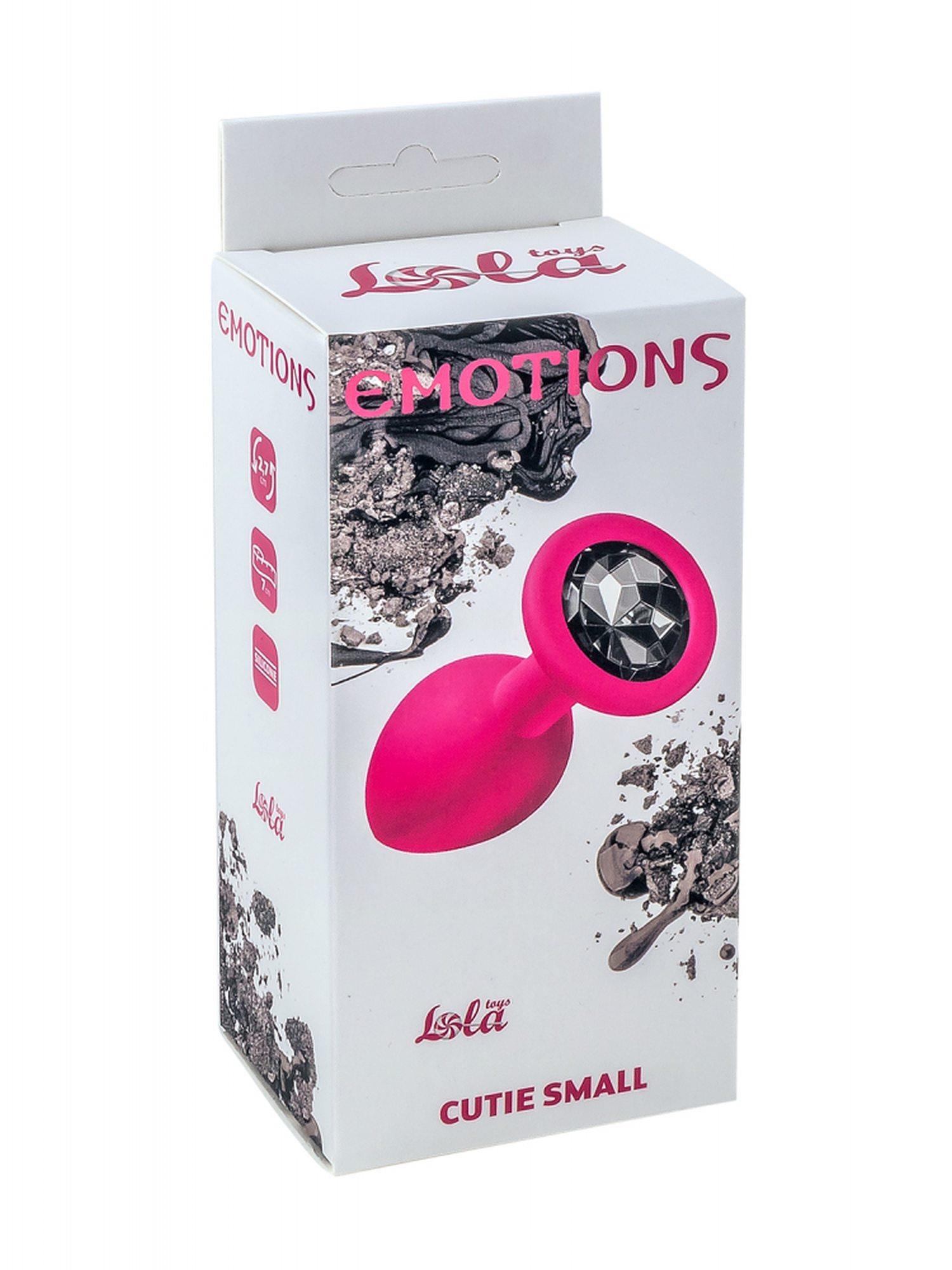 Plug-Anal Emotions Cutie Small Pink black crystal - obrazek 3
