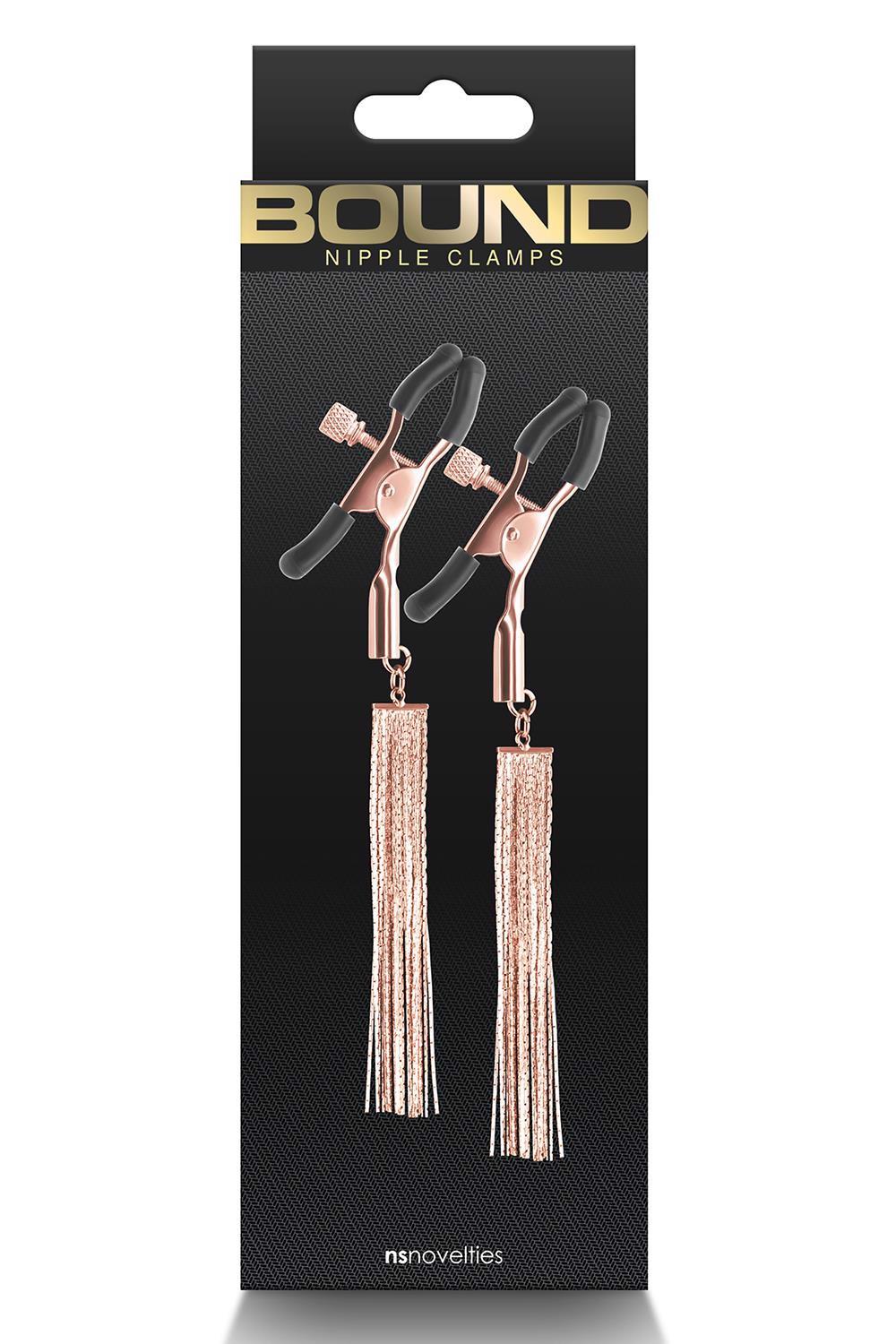 BOUND NIPPLE CLAMPS D2 ROSE GOLD - obrazek 2