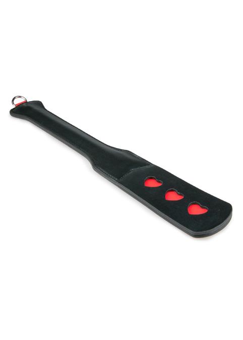 Packa skórzana EasyToys z sercami czarna 47 cm - obrazek 2