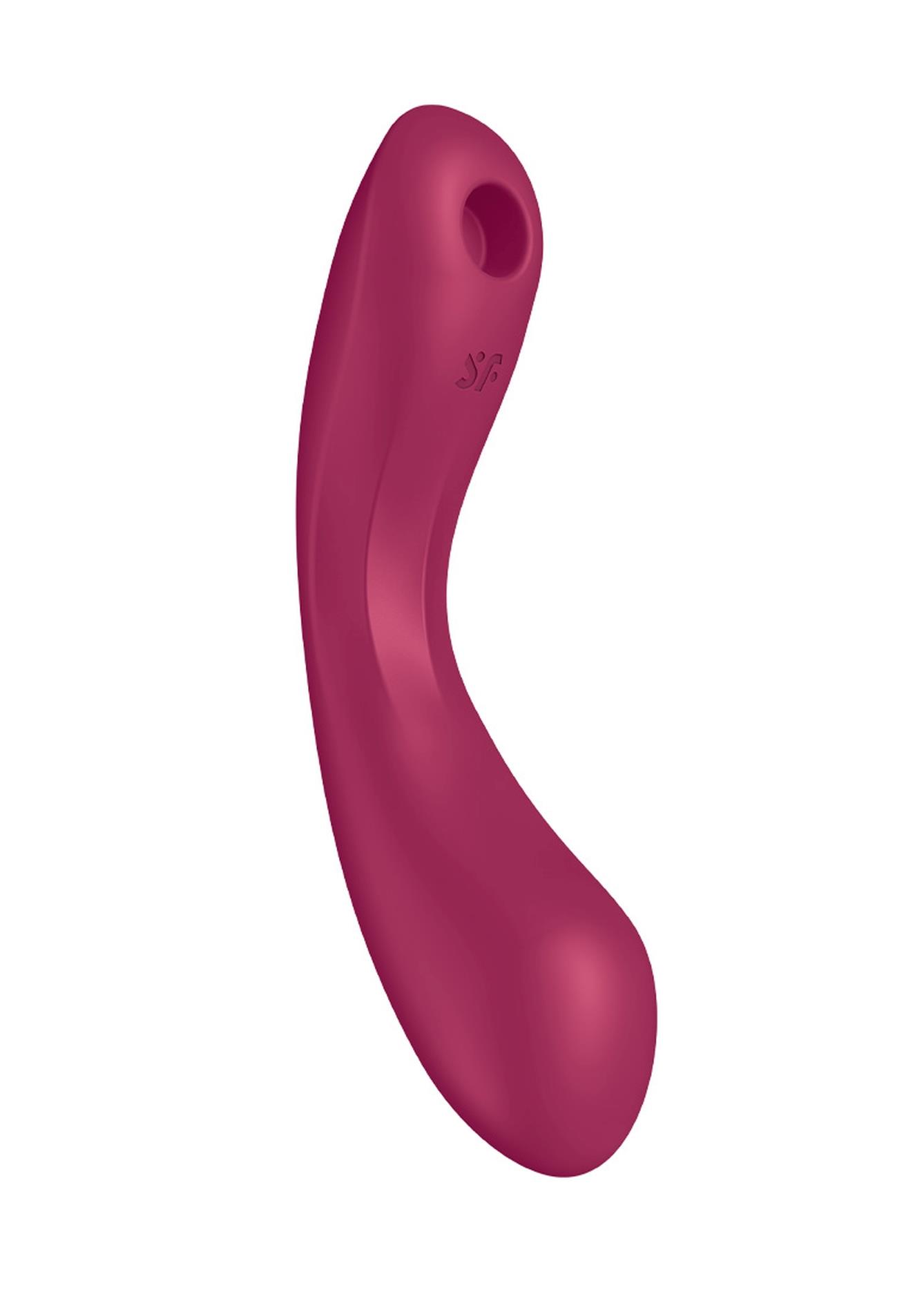 Wibrator silikonowy Satisfyer Curvy Trinity 1 czerwony USB - obrazek 4