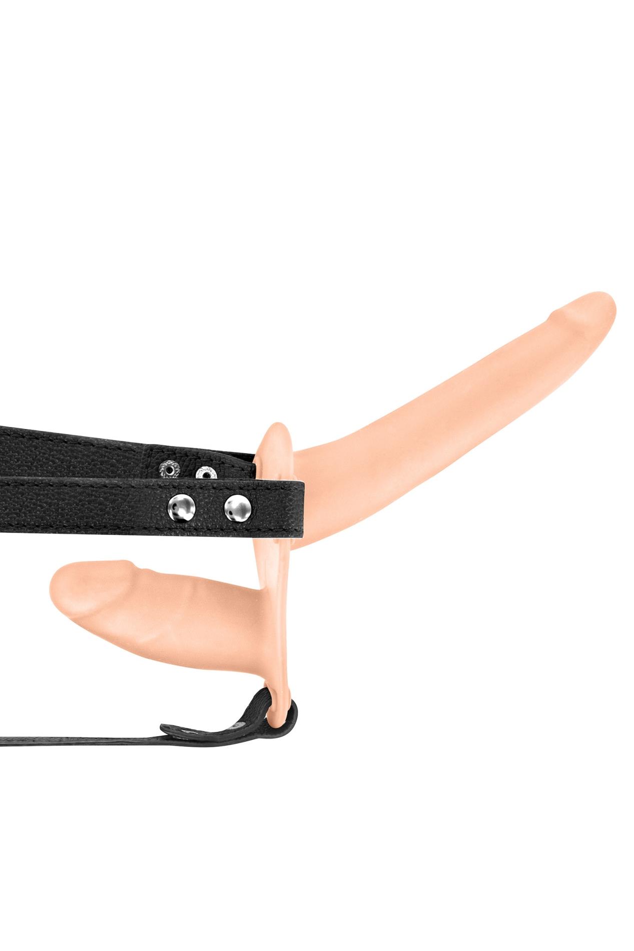 Podwójny wibrujący strap-on Fetish Tentation USB - obrazek 3