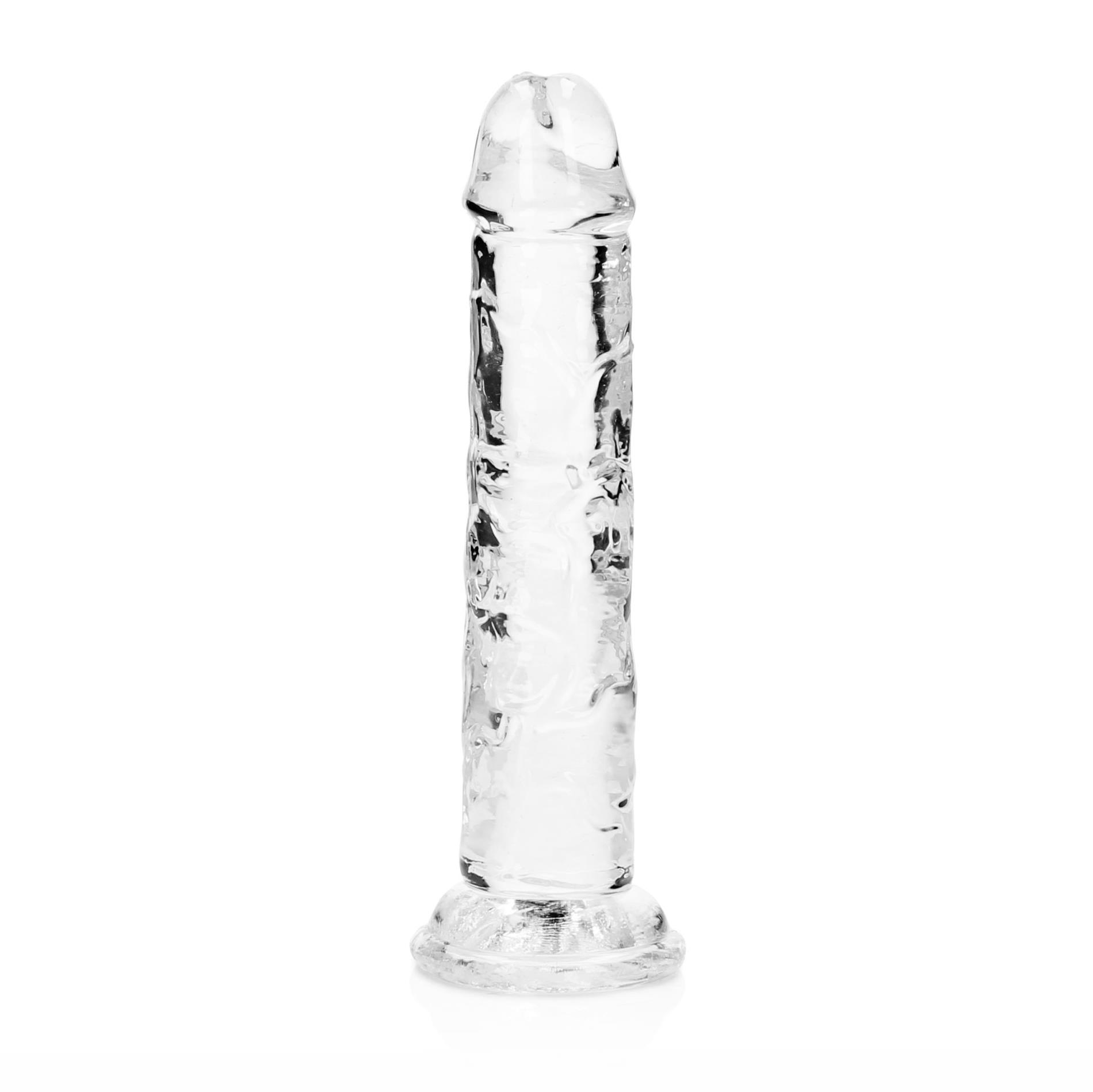 Dildo realistyczne RealRock przezroczyste z przyssawką 14 5 cm - obrazek 4