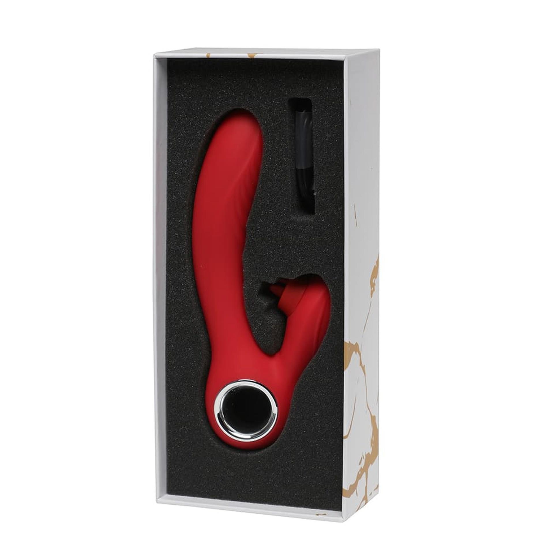 Wibrator punktu G z lizaniem Rouge Velvet silikonowy USB 10 funkcji - obrazek 2