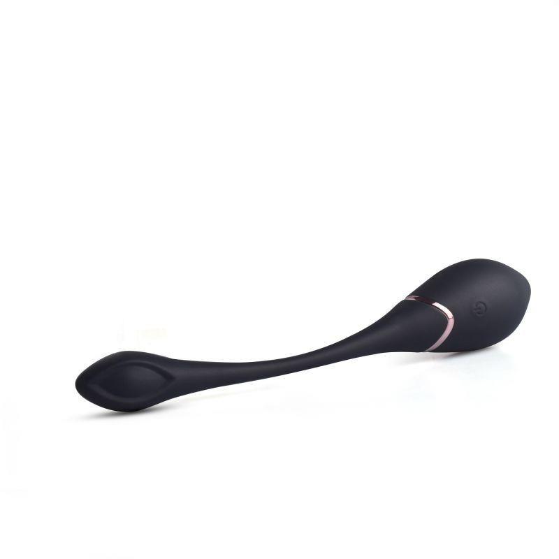 Jajko wibrujące Toyz4lovers silikonowe czarne z pilotem 17 cm