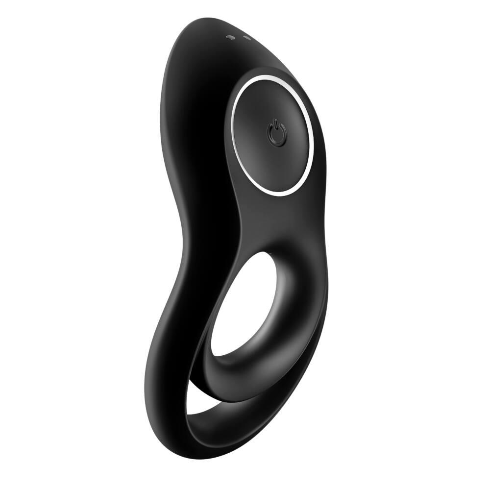 Pierścień wibrujący podwójny Satisfyer Legendary Duo czarny silikonowy - obrazek 2