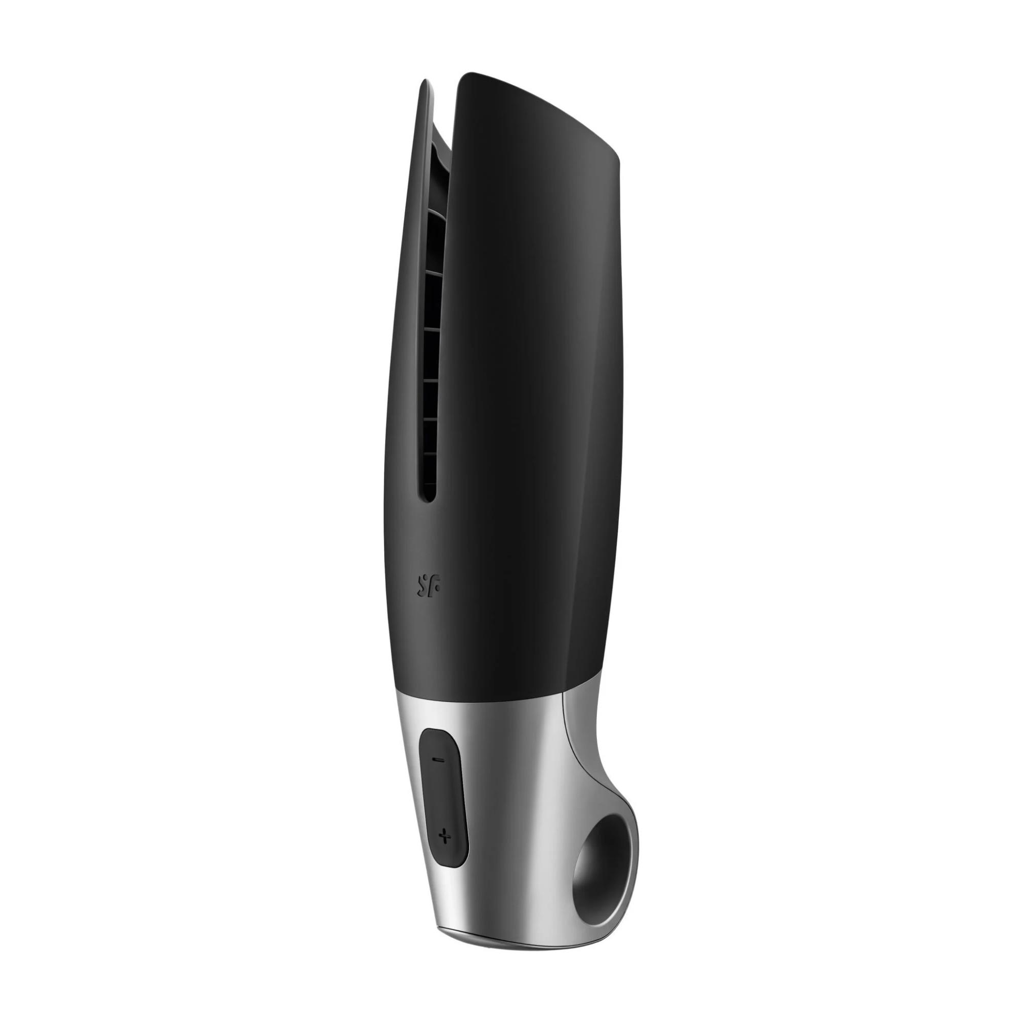 Masturbator wibracyjny Satisfyer Power silikonowy czarny srebrny USB - obrazek 2