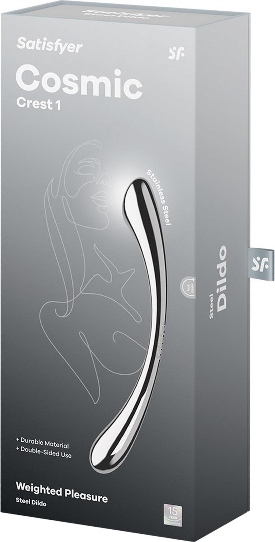 Dildo dwustronne ze stali nierdzewnej Satisfyer Cosmic Crest 1 - obrazek 2