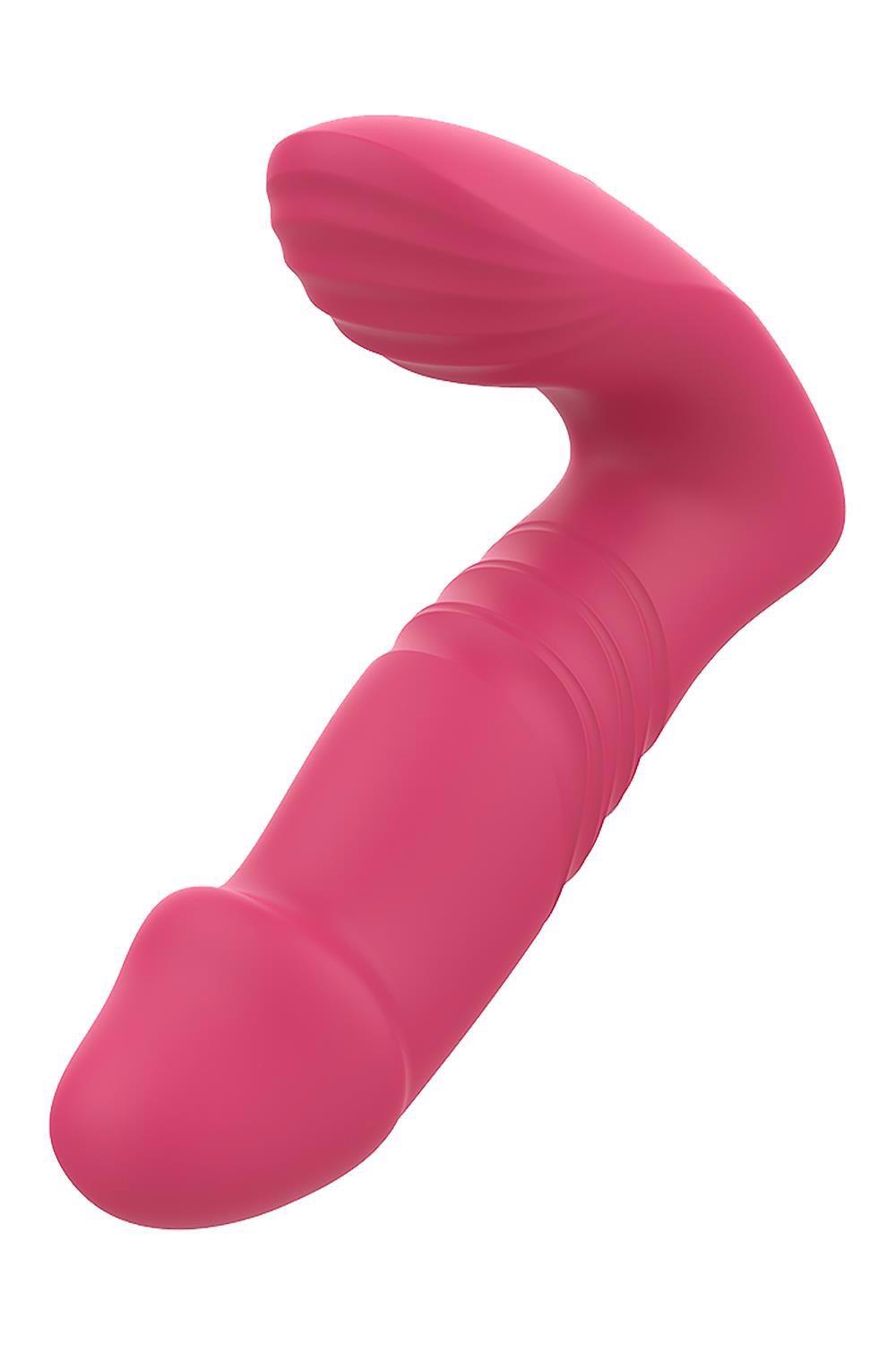 Wibrator analny Essentials z ruchem góra dół Dream Toys różowy USB 14 cm - obrazek 3