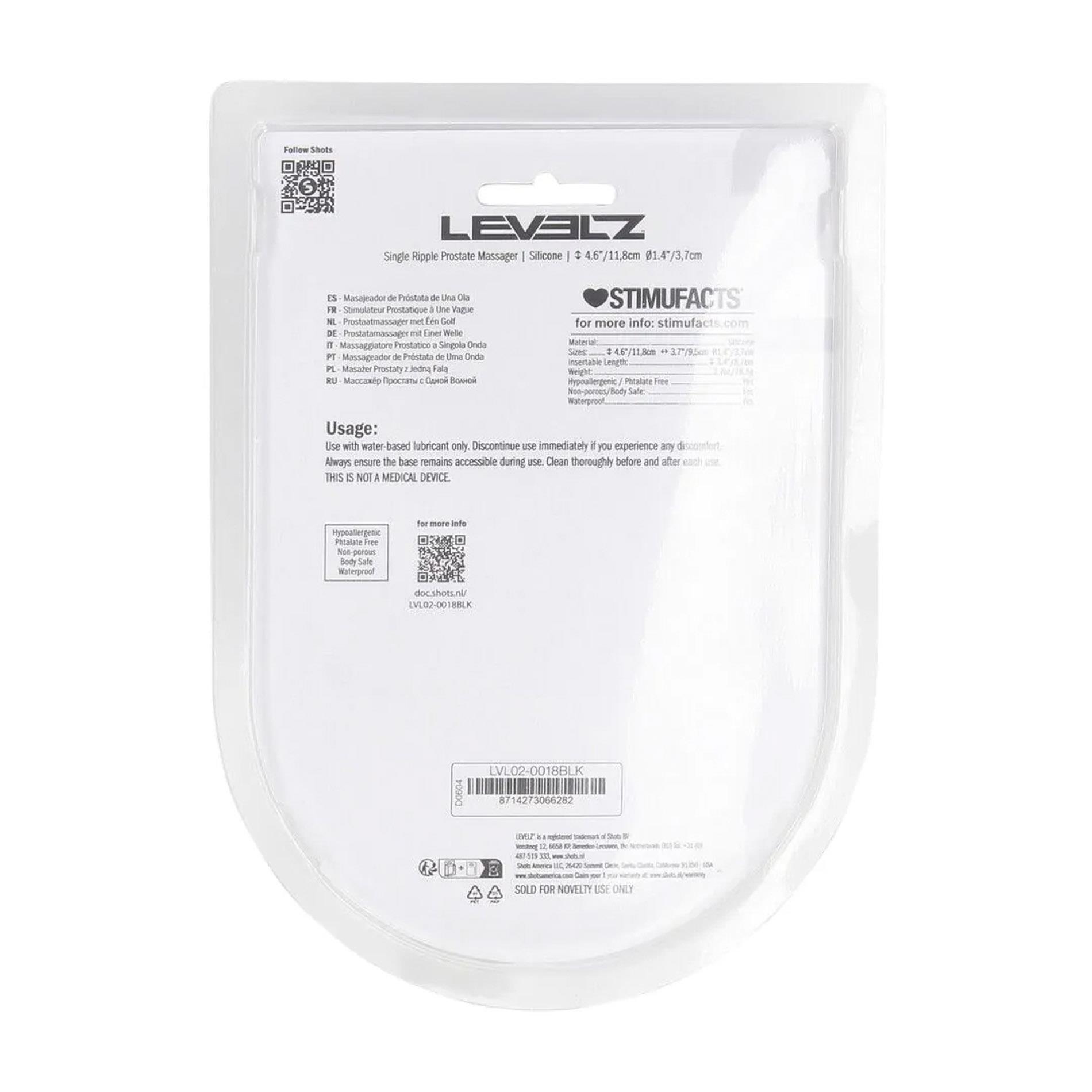 Masażer prostaty silikonowy Levelz Level 2 czarny 11,8 cm - obrazek 3