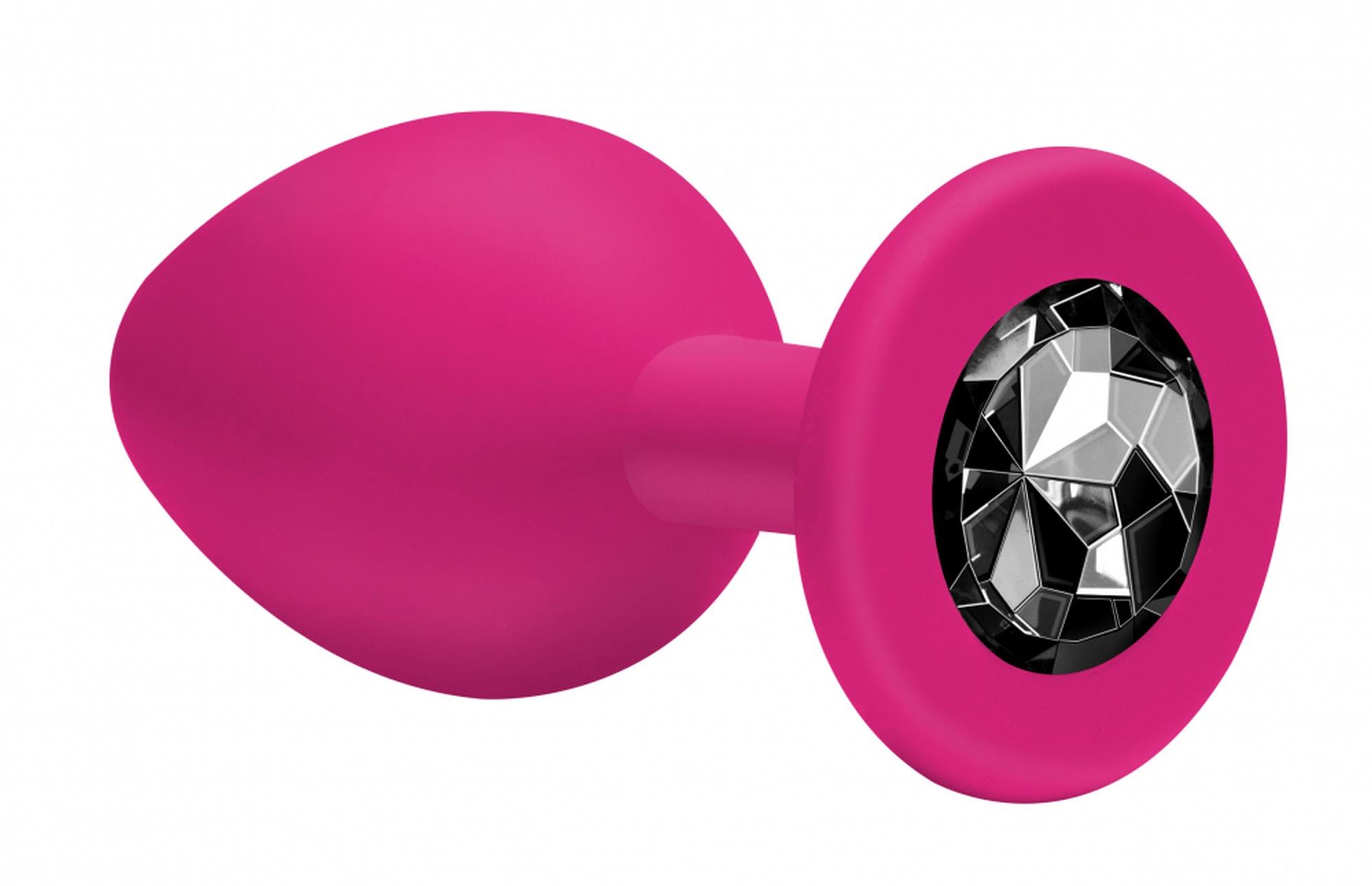 Plug-Anal Emotions Cutie Small Pink black crystal - obrazek 2