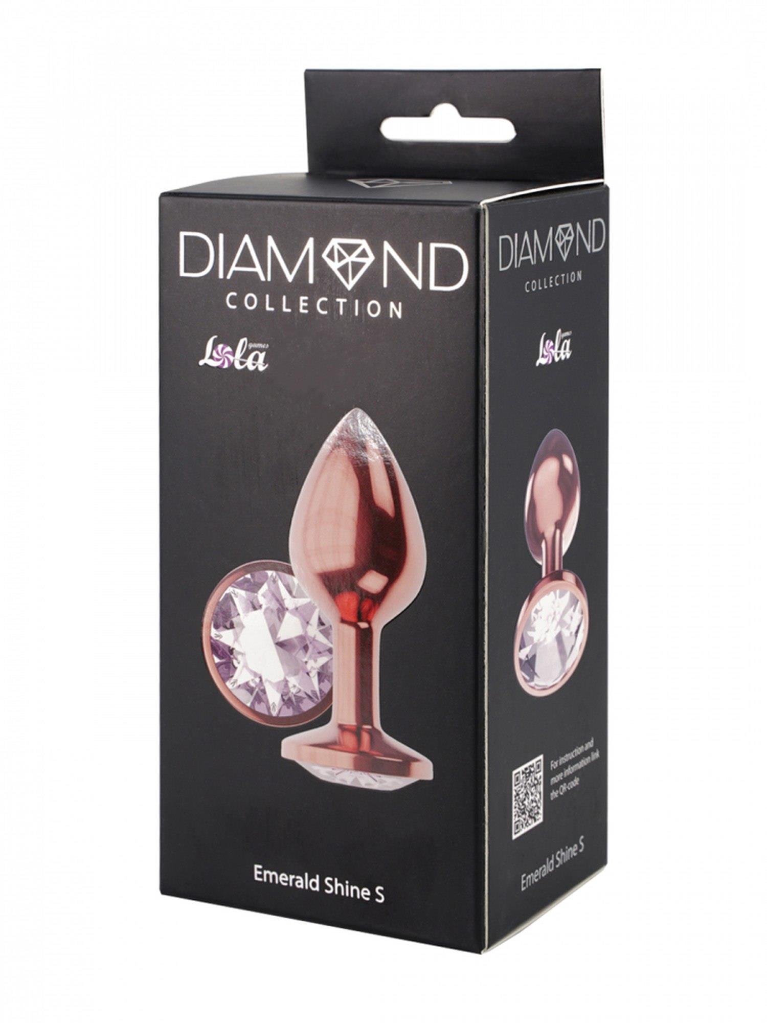Plug-Butt Plug Diamond Moonstone Shine S Rose Gold - obrazek 4