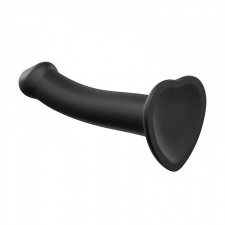 Dildo silikonowe zginane Strap on me czarny M