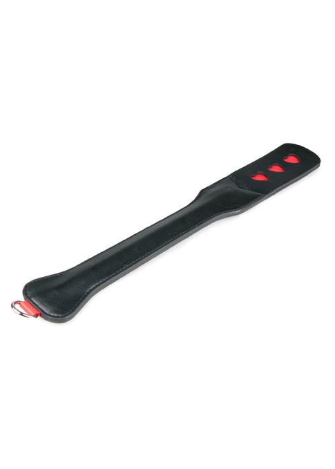 Packa skórzana EasyToys z sercami czarna 47 cm - obrazek 4
