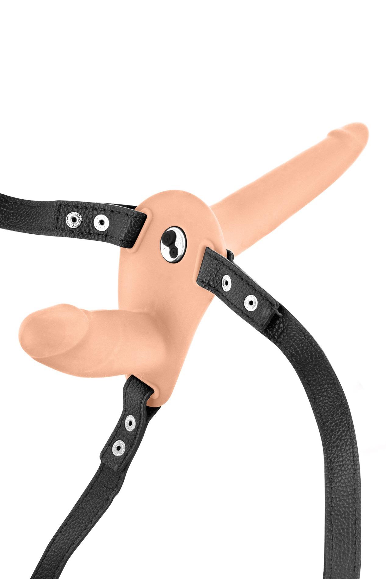 Podwójny wibrujący strap-on Fetish Tentation USB - obrazek 4