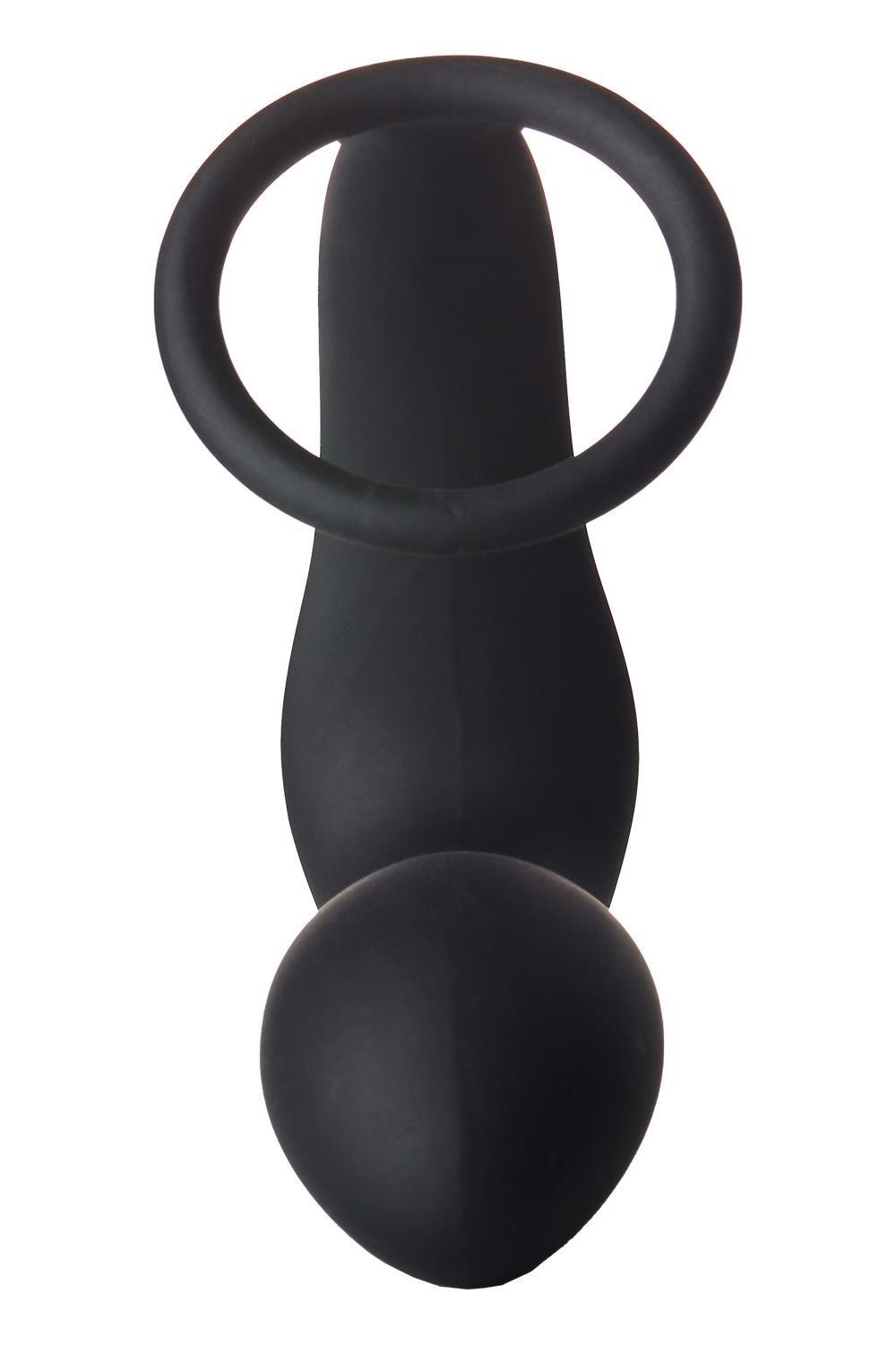 FANTASSTIC VIBRATING ANAL PLUG WITH COCKRING BLACK - obrazek 4