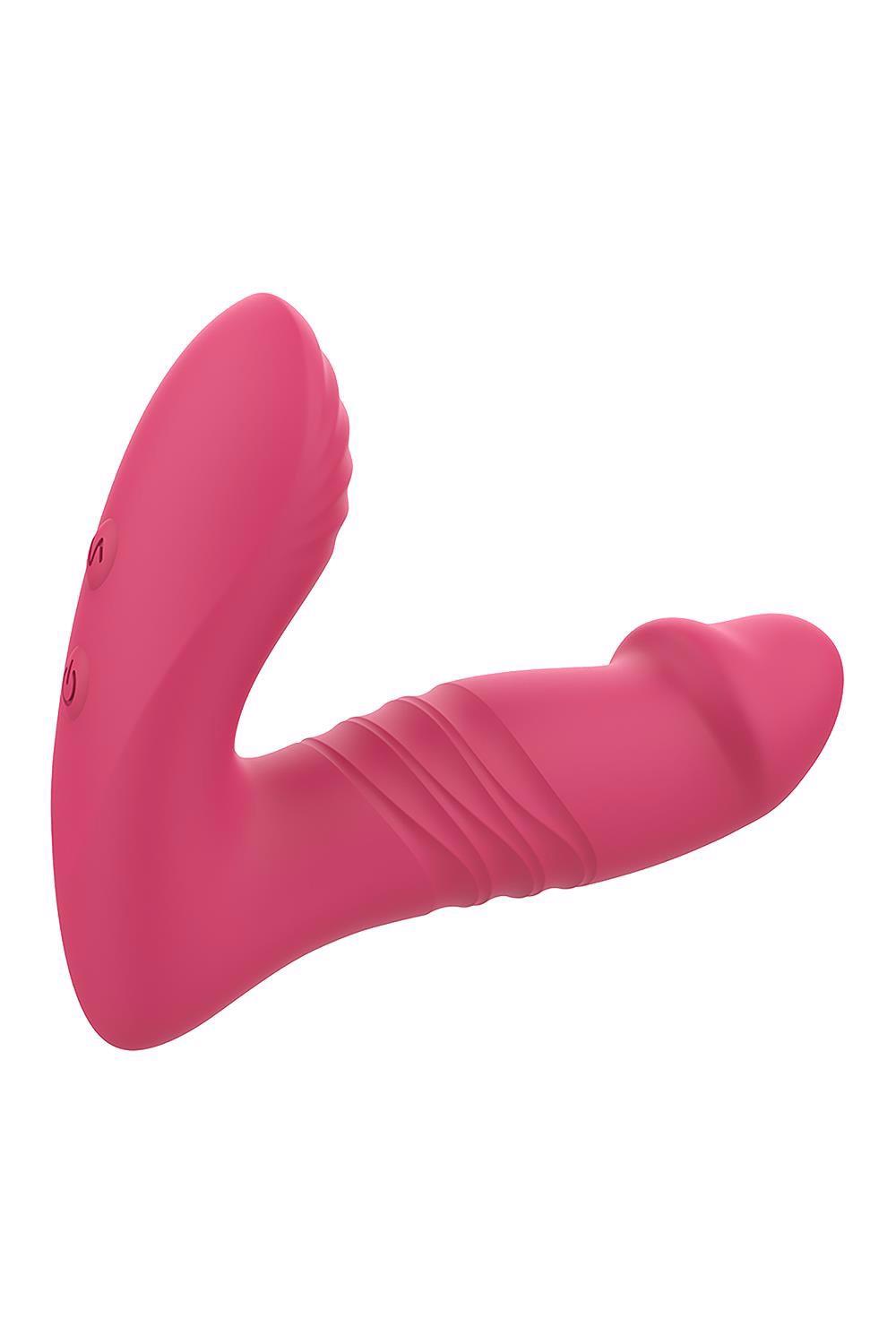 Wibrator analny Essentials z ruchem góra dół Dream Toys różowy USB 14 cm - obrazek 4