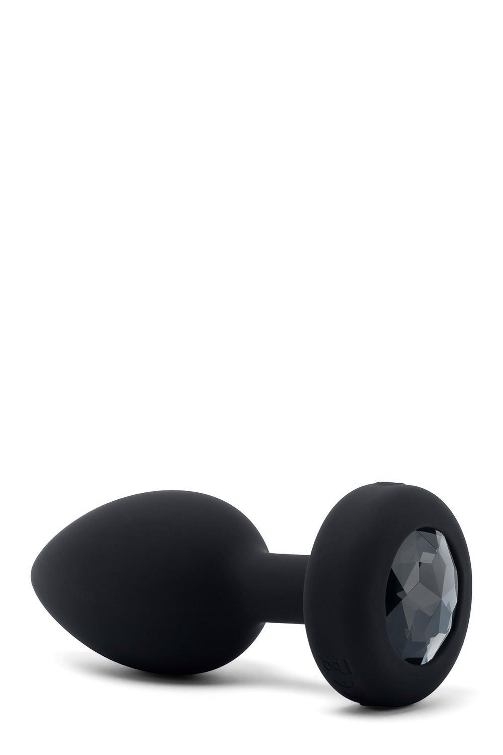 B-VIBE VIBRATING JEWEL PLUG M/L BLACK - obrazek 2