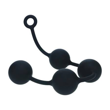 Kulki analne silikonowe Levelz XXL 6 cm czarny