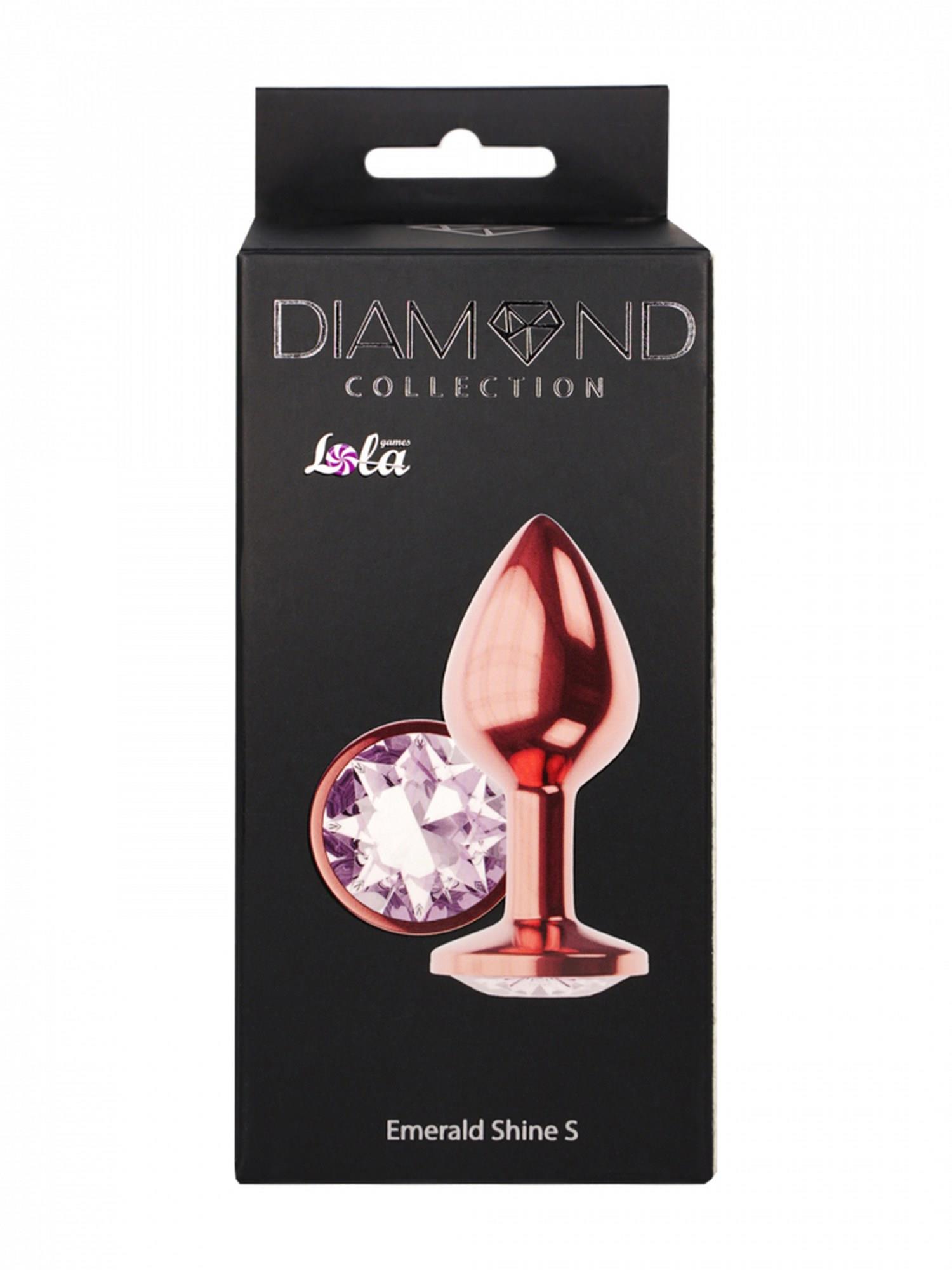 Plug-Butt Plug Diamond Moonstone Shine S Rose Gold - obrazek 5