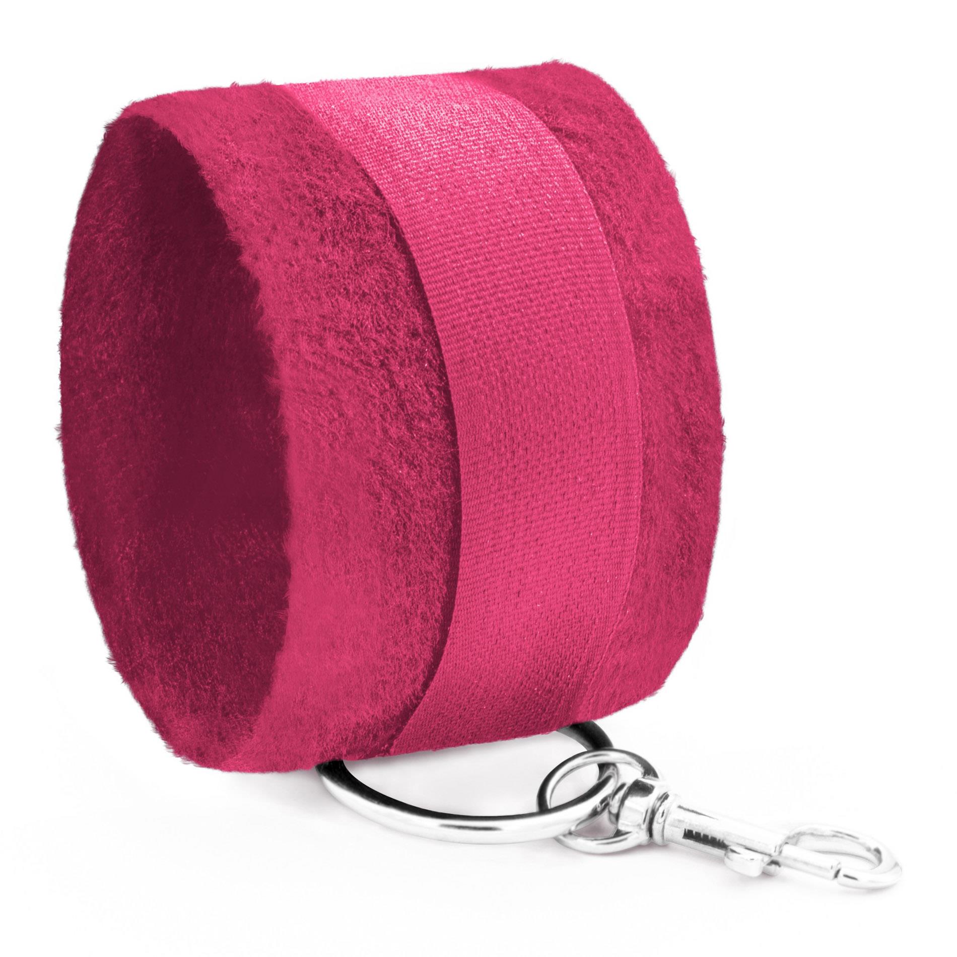 Kajdanki na rzep Crushious z łańcuchem 40 cm różowe - obrazek 5
