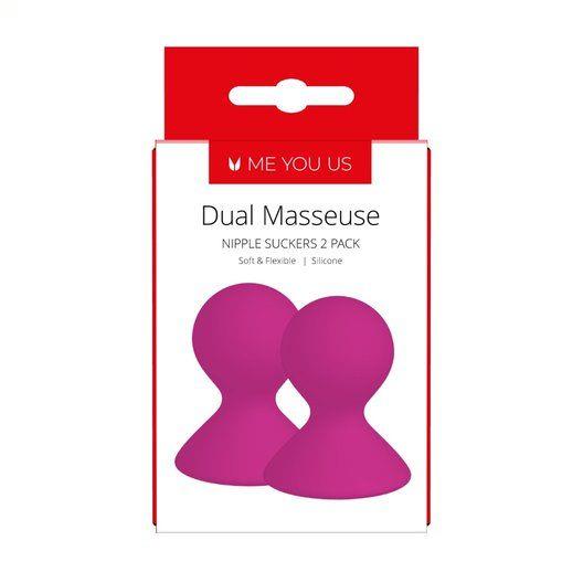 Pompka- Me You Us Dual Masseuse Silicone Nipple Suckers 2 Pack Purple - obrazek 4