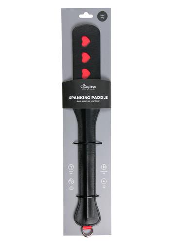 Packa skórzana EasyToys z sercami czarna 47 cm - obrazek 3