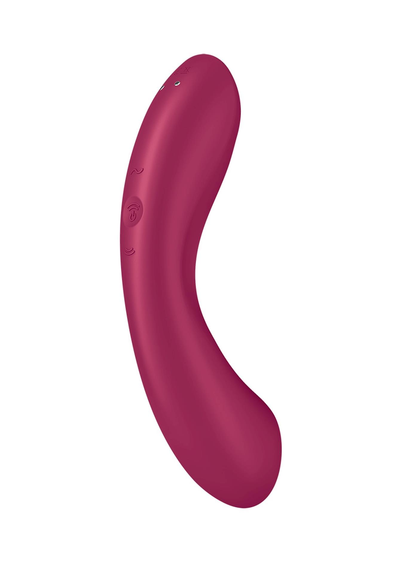 Wibrator silikonowy Satisfyer Curvy Trinity 1 czerwony USB - obrazek 3