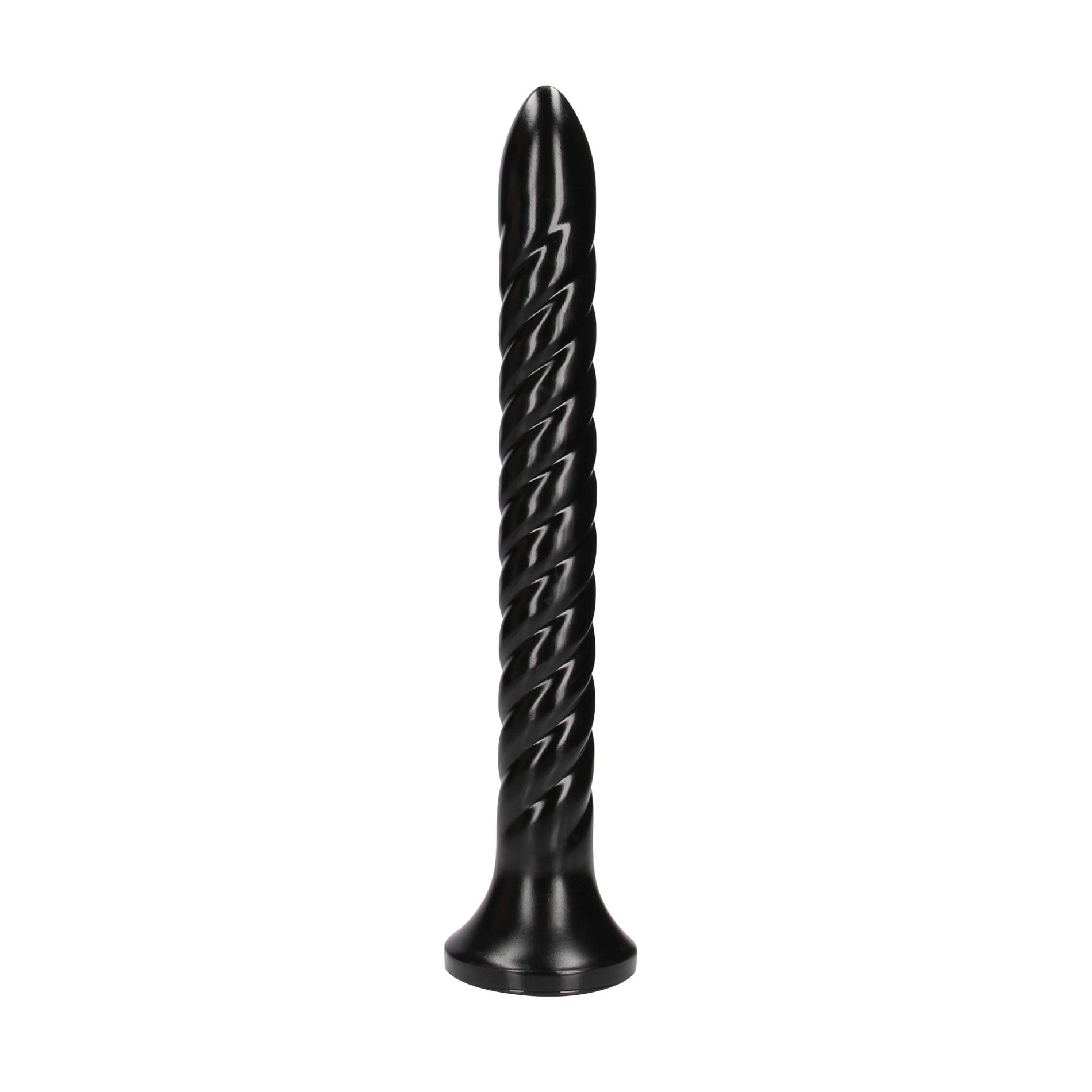 Wąż analny spiralny Ouch! 30 cm czarny - obrazek 3