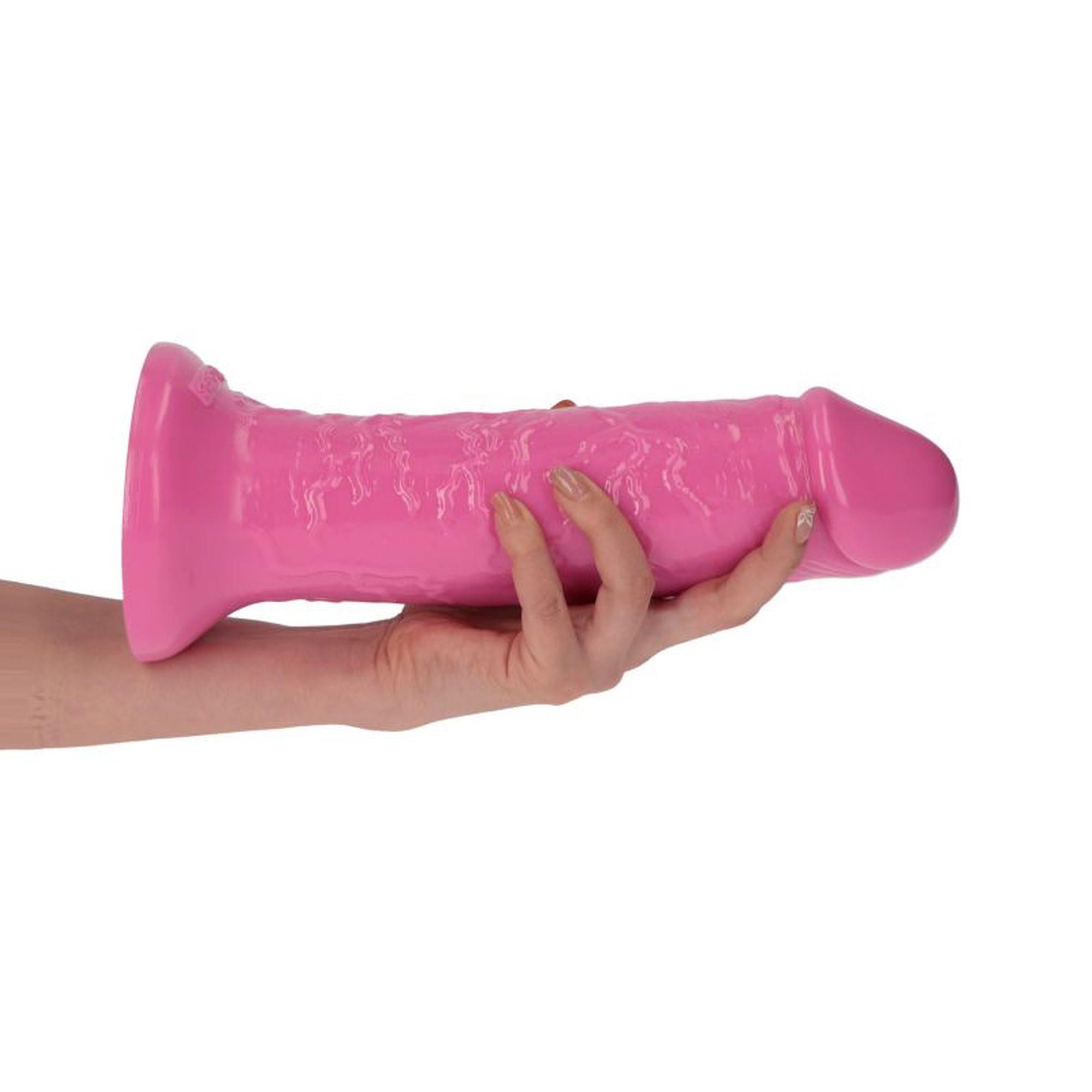 Dildo cyberskórzane Sansone Toyz4lovers różowe 25,5 cm - obrazek 4