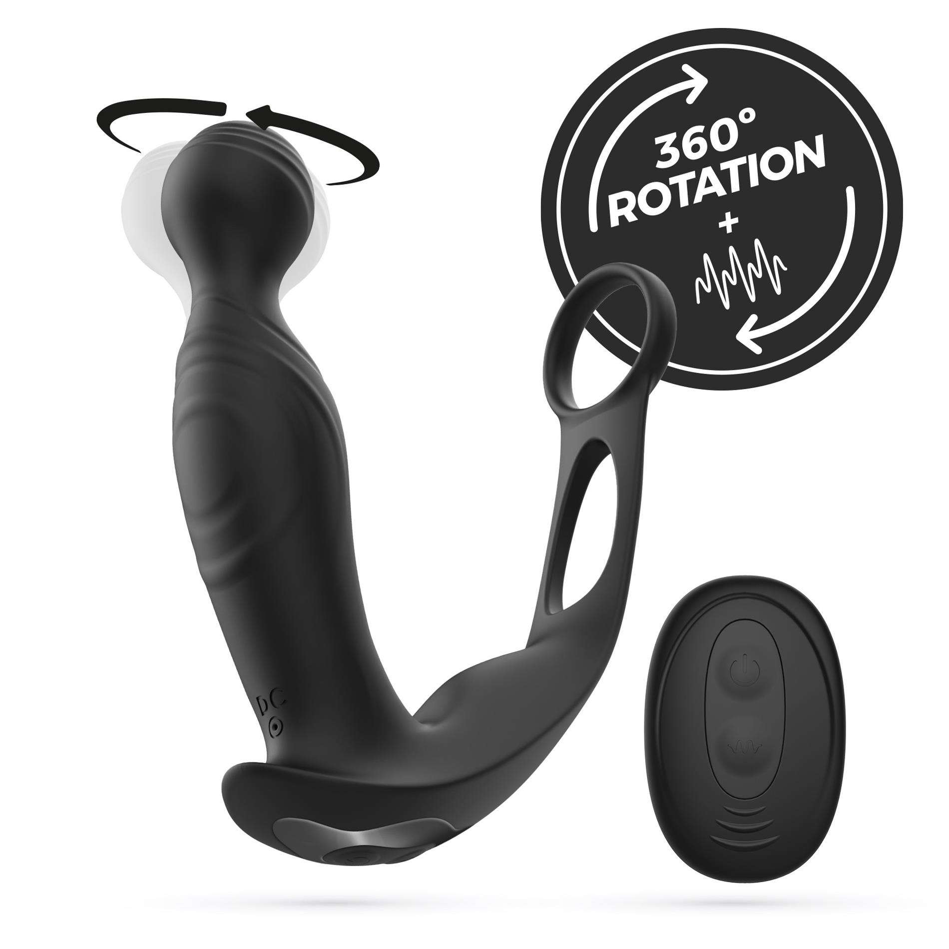 Masażer prostaty Crushious Flamma z pilotem 16 cm - obrazek 3