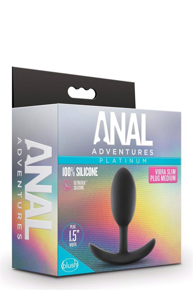 Korek analny Blush Anal Adventures Vibra Slim Plug medium - obrazek 5