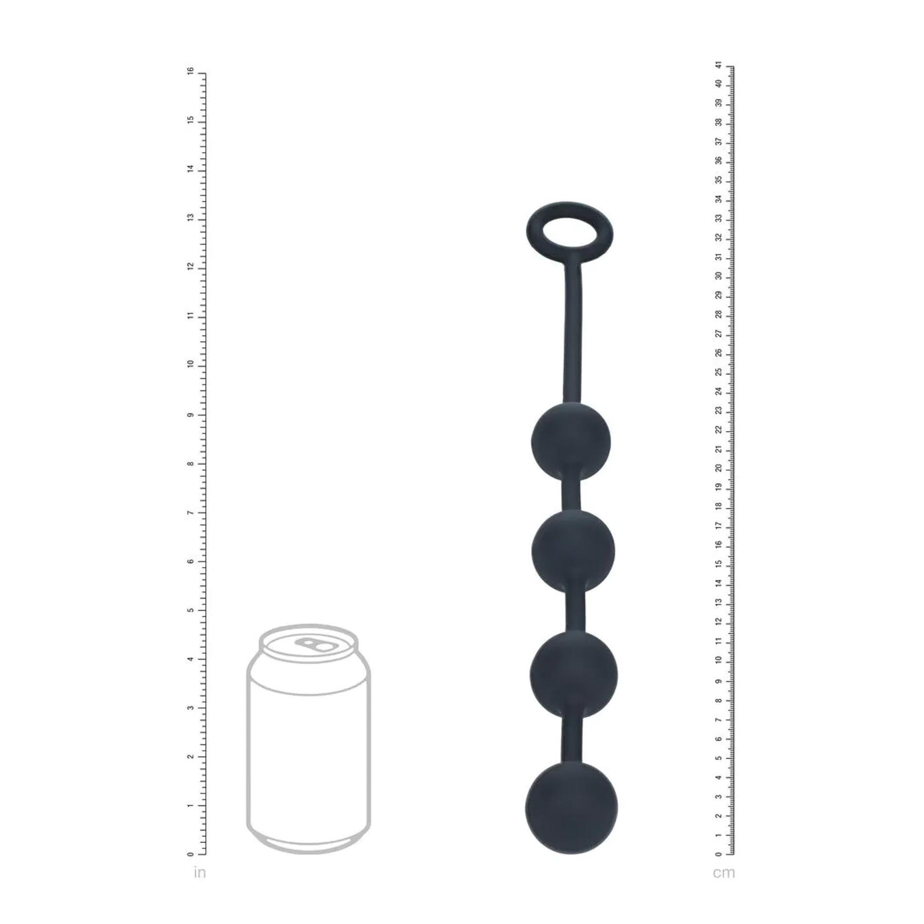 Kulki analne silikonowe Levelz M 30 mm czarny - obrazek 4